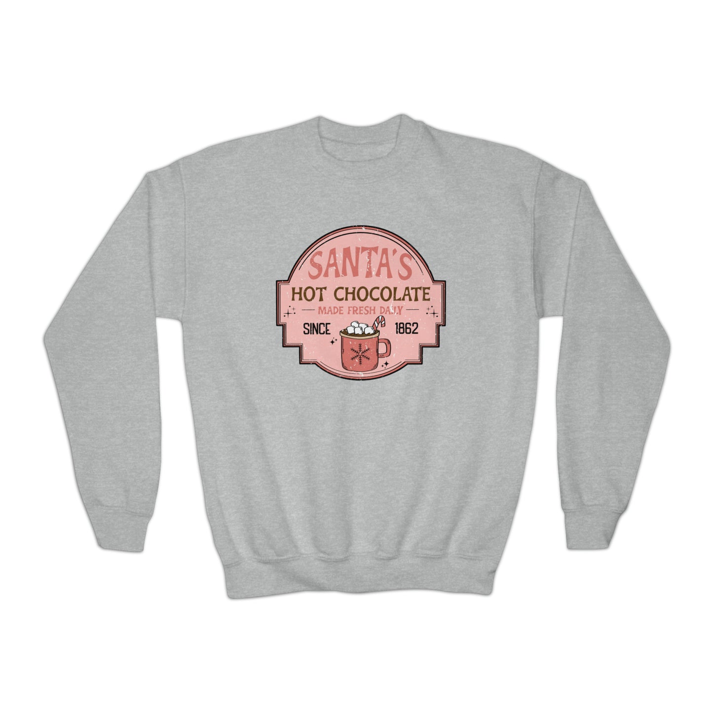 YOUTH - Santa's Hot Chocolate Christmas/ Holiday Youth Crewneck Sweatshirt