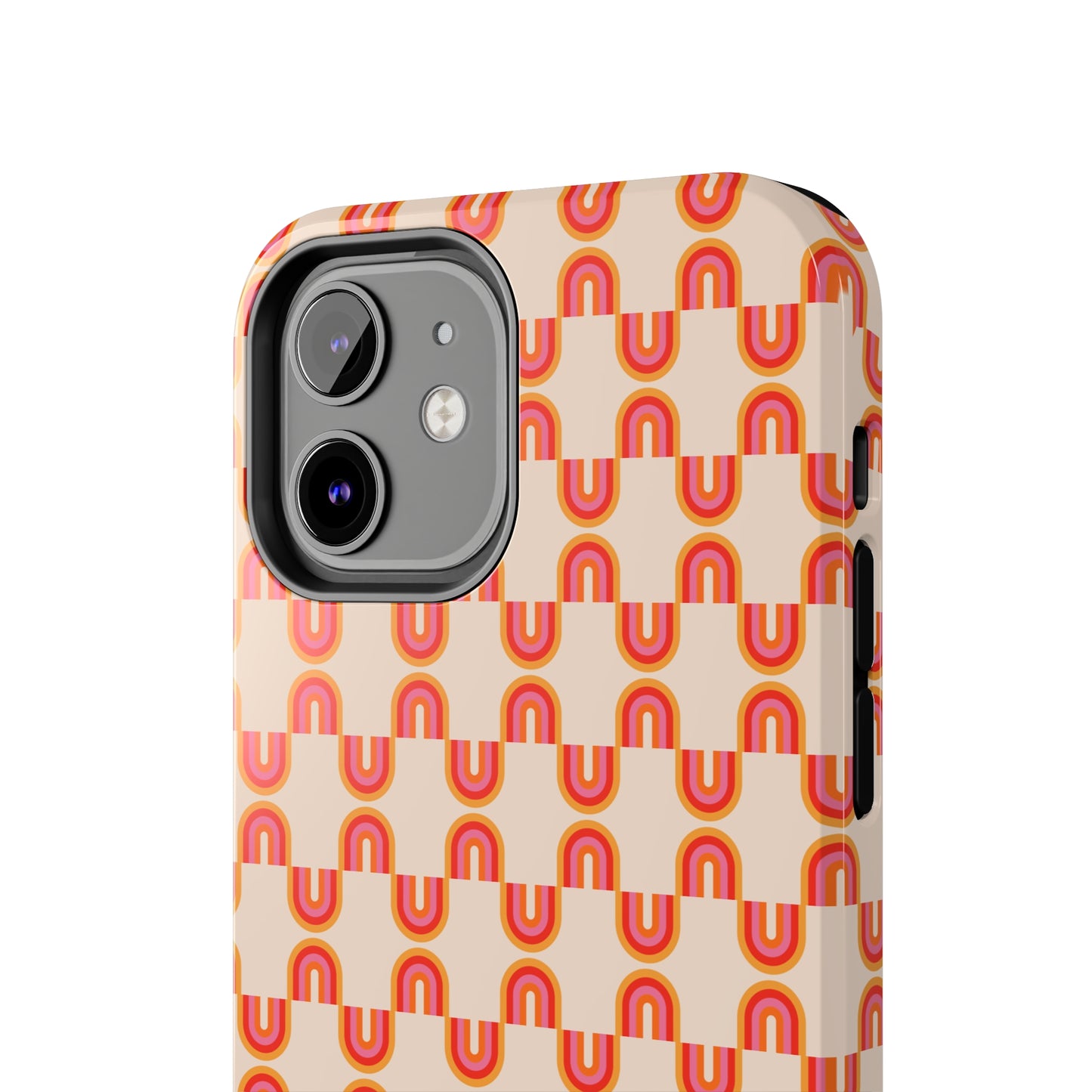 Retro Red Rainbow Pattern Tough Phone Cases