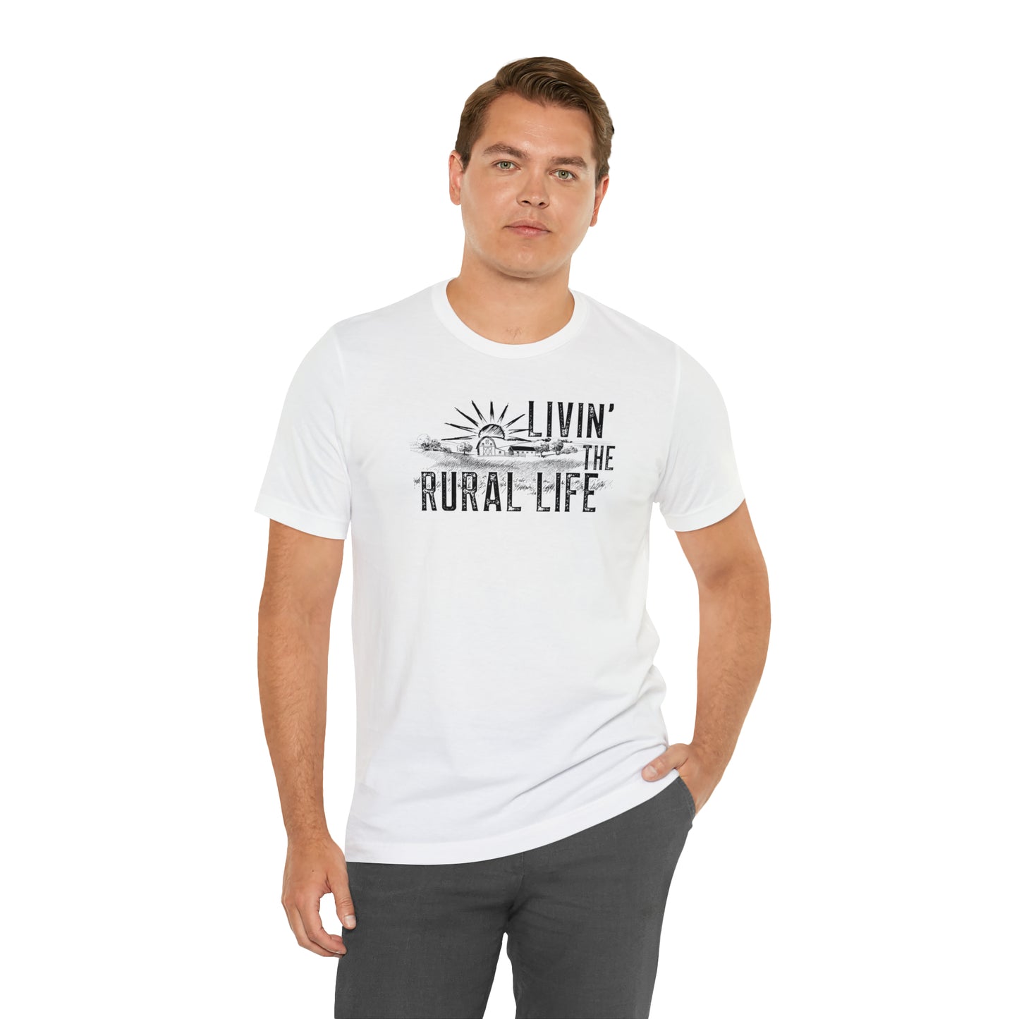 "Livin' the Rural Life" Unisex Jersey Short Sleeve Tee