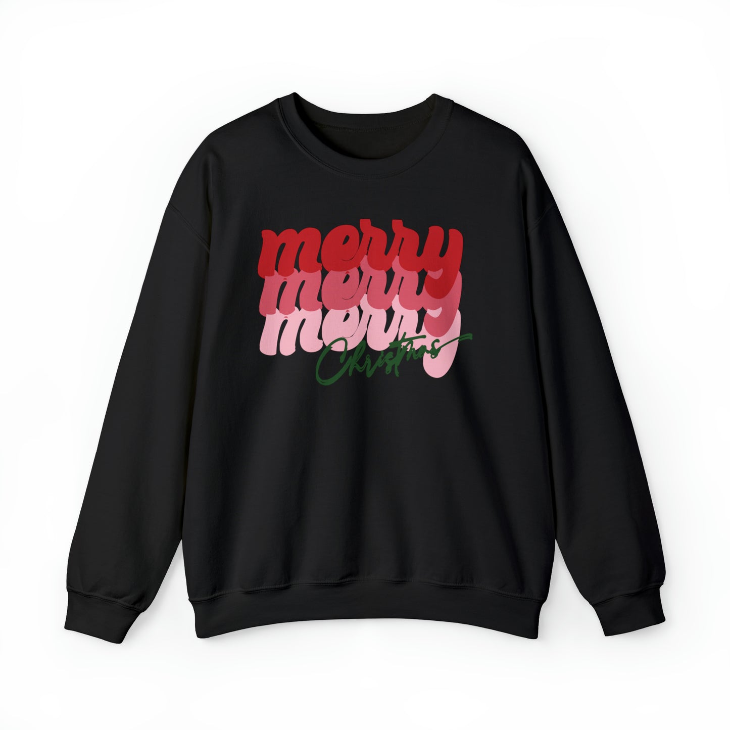 Merry Merry Merry Christmas Unisex Heavy Blend™ Crewneck Sweatshirt