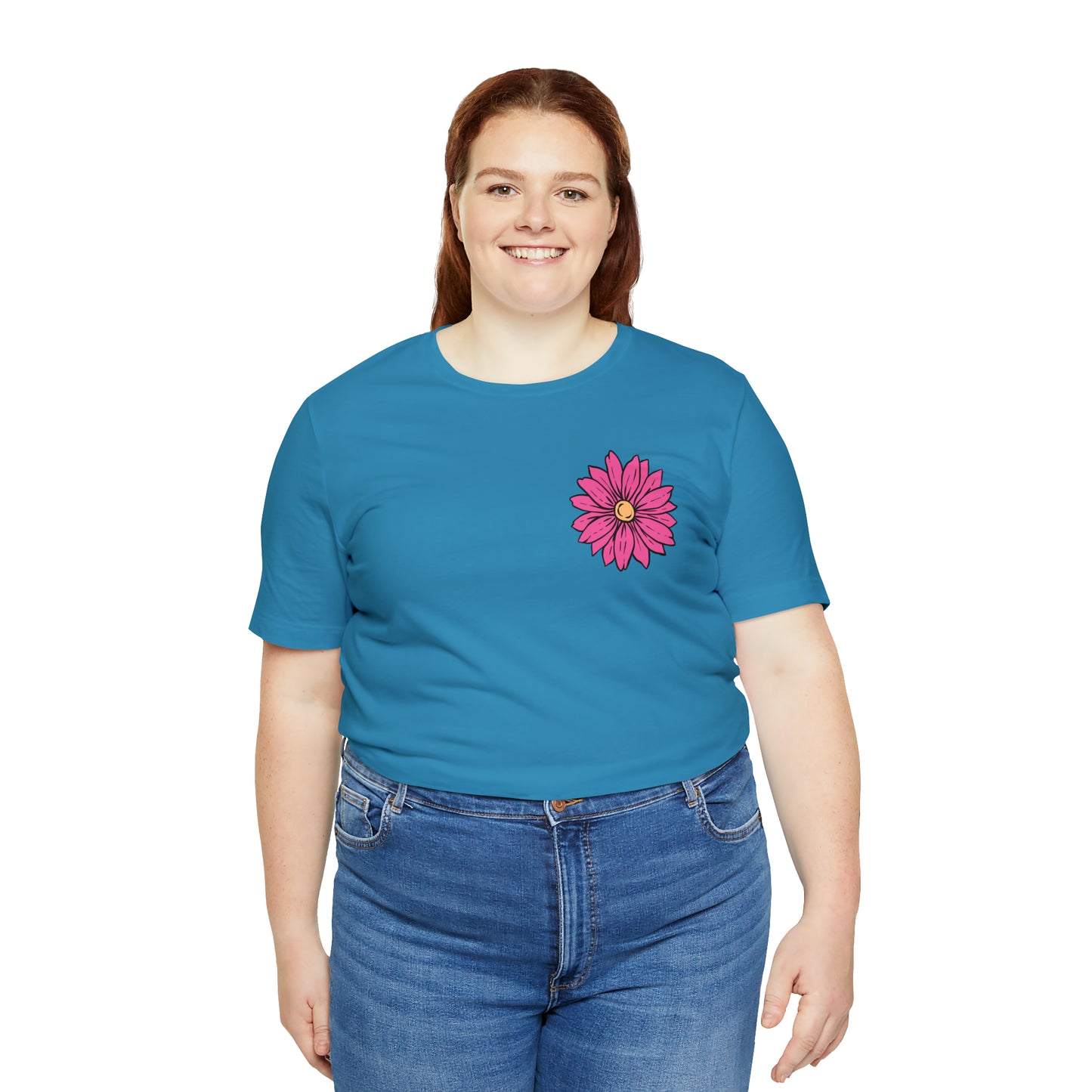 TWO SIDED Positive Energy T-Shirt (Flower on Front - Positive Energy on Back) Christian T-Shirt