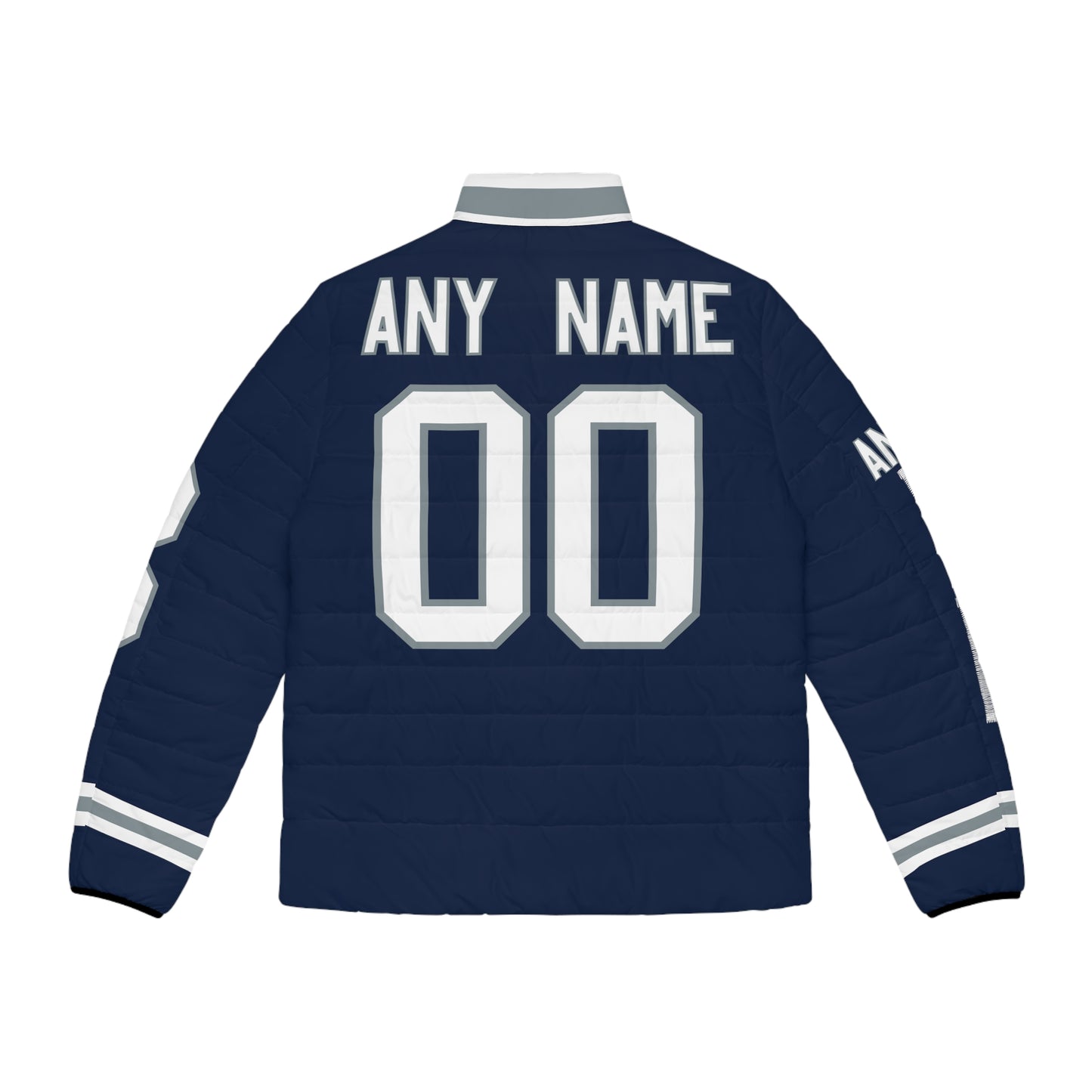 Custom Dallas Any Name & Number Game Day Men's Puffer Coat/ Jacket