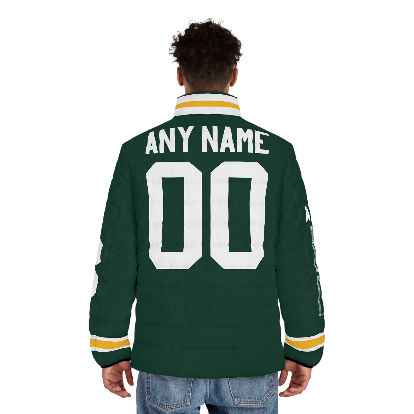 Green Bay Any Name & Number Game Day Men's Puffer Coat/ Jacket