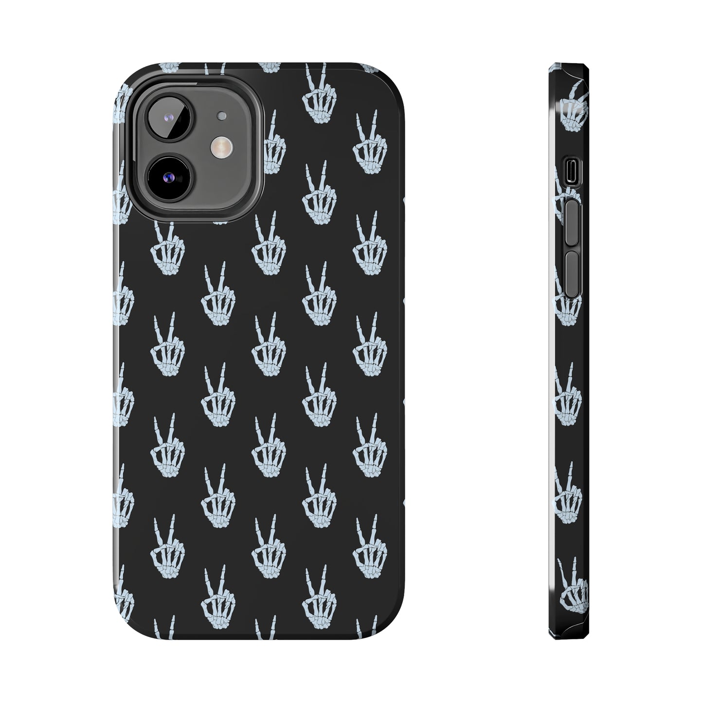 Skeleton Hand Peace Sign Tough Phone Cases