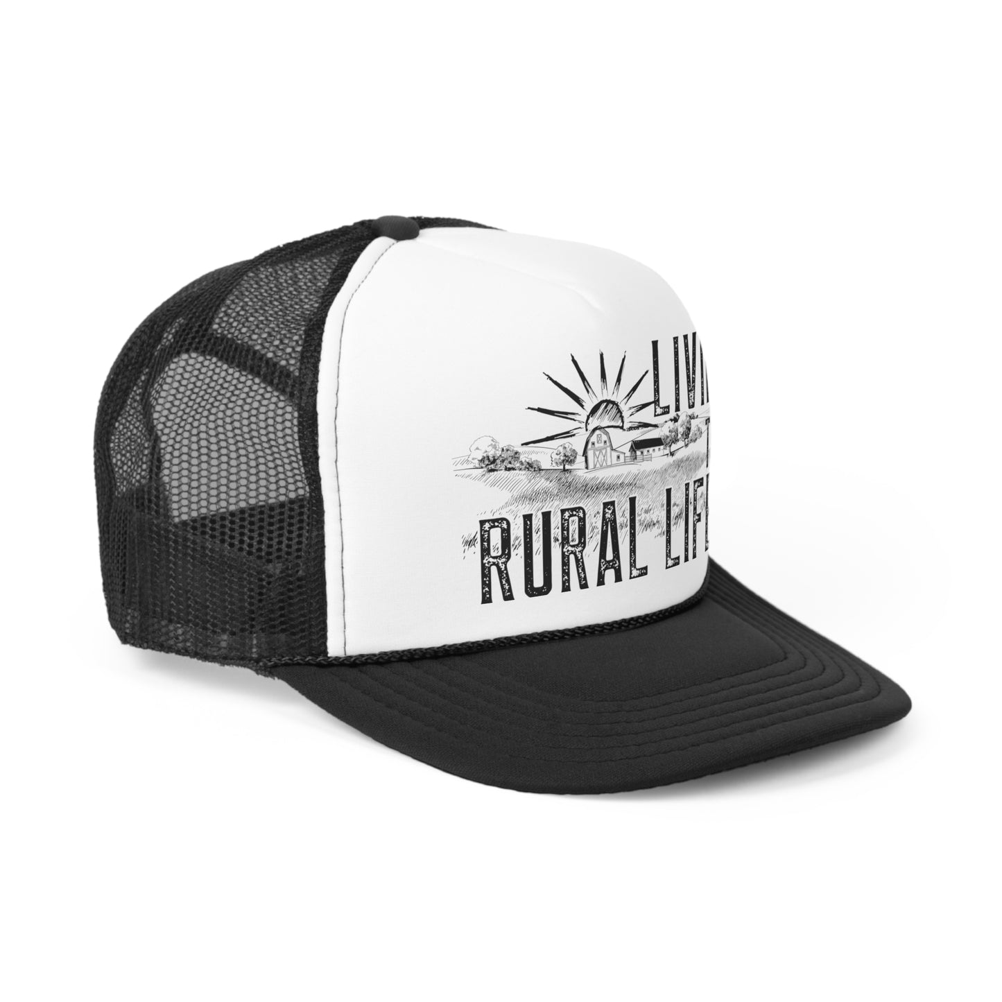 Living the Rural Life Tall Trucker Caps