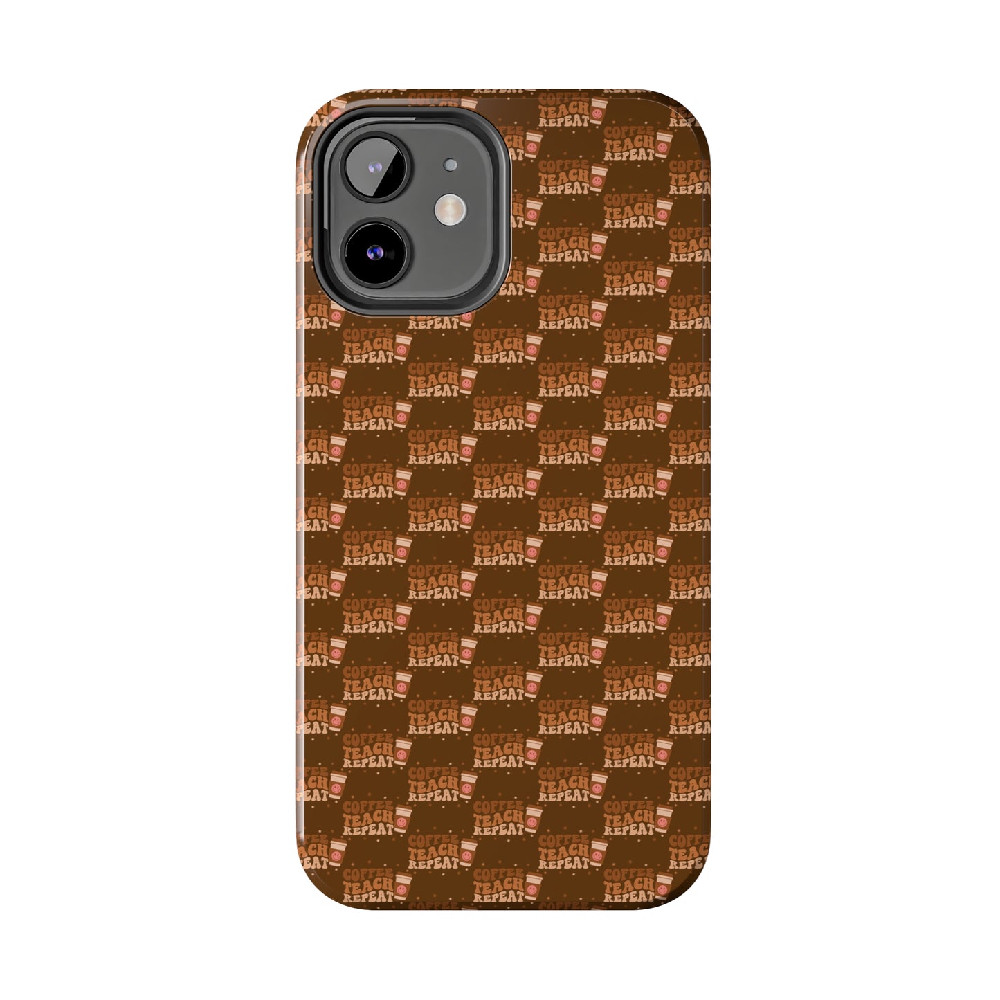 Coffee Teach Repeat Patterned Tough Phone Cases