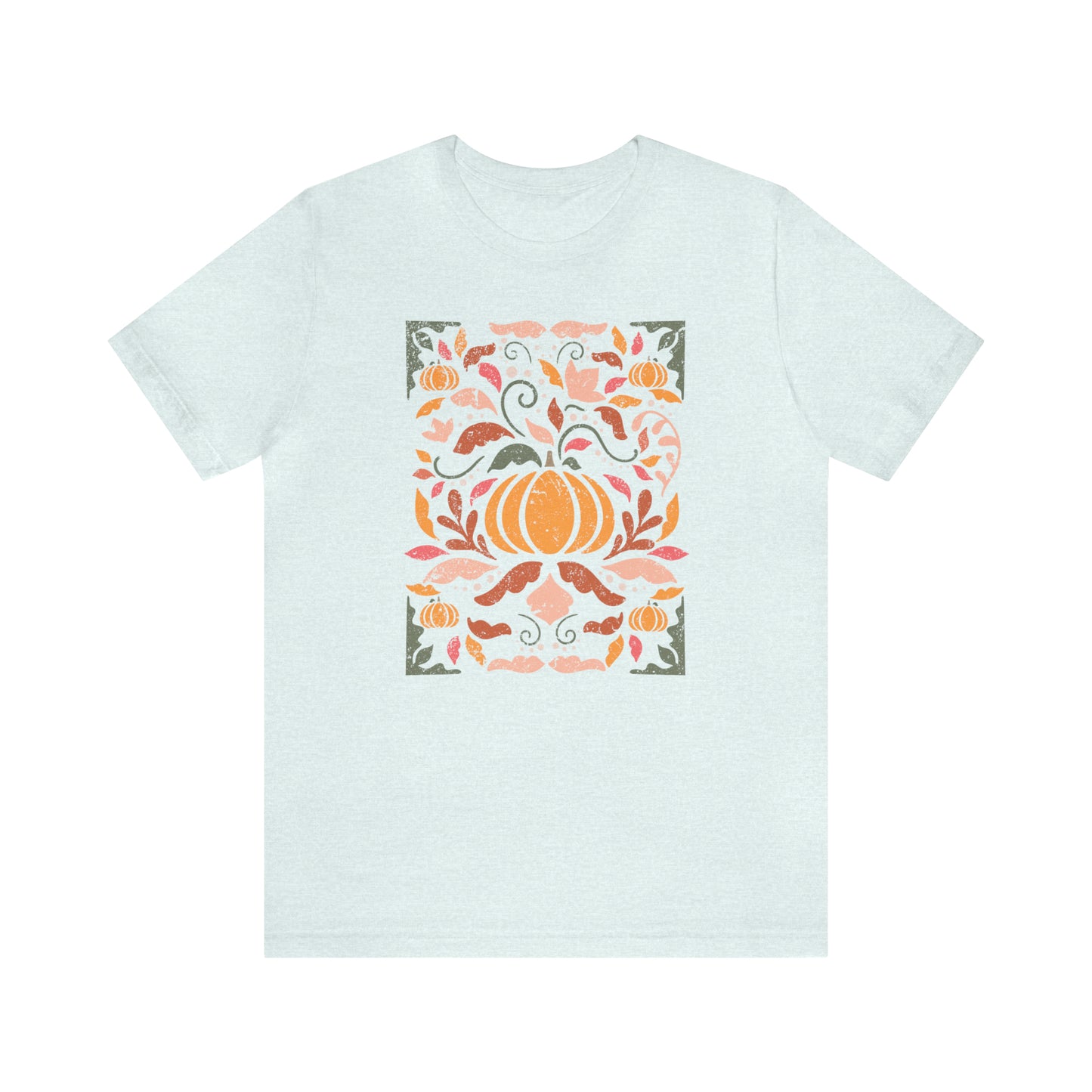 Distressed Boho Fall Floral Mural T-Shirt