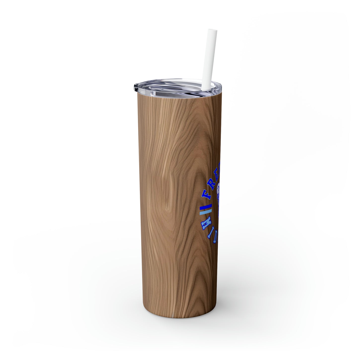 Freeburg Midgets Circle Logo Skinny Tumbler with Pick your Color Straw, 20oz