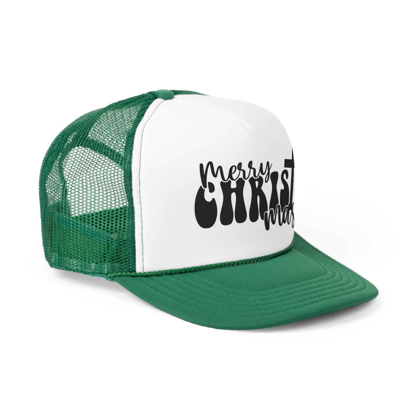 Christian Merry CHRIST-mas Holiday Tall Trucker Caps