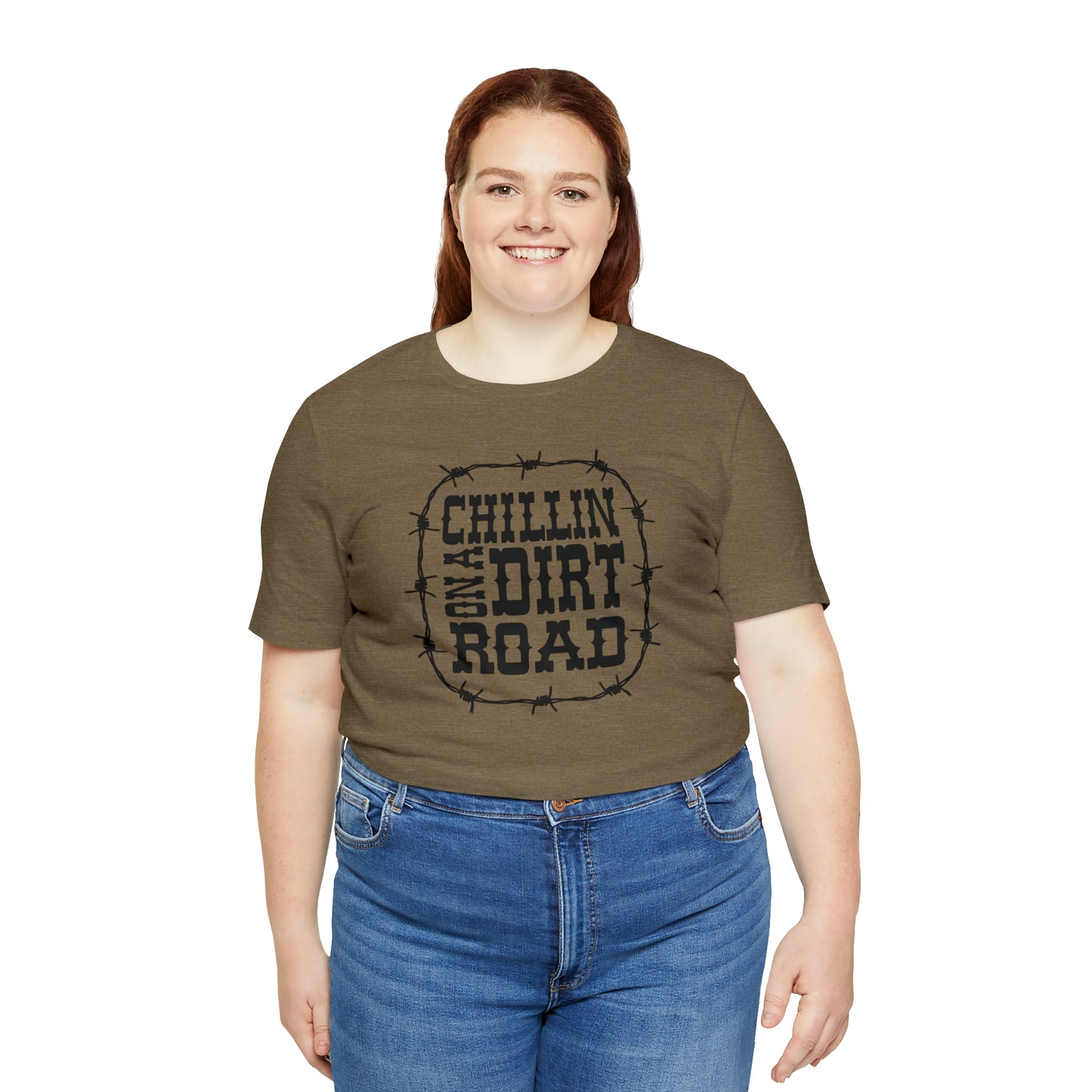 "Chillin' on a Dirt Road" Unisex Jersey Short Sleeve Tee