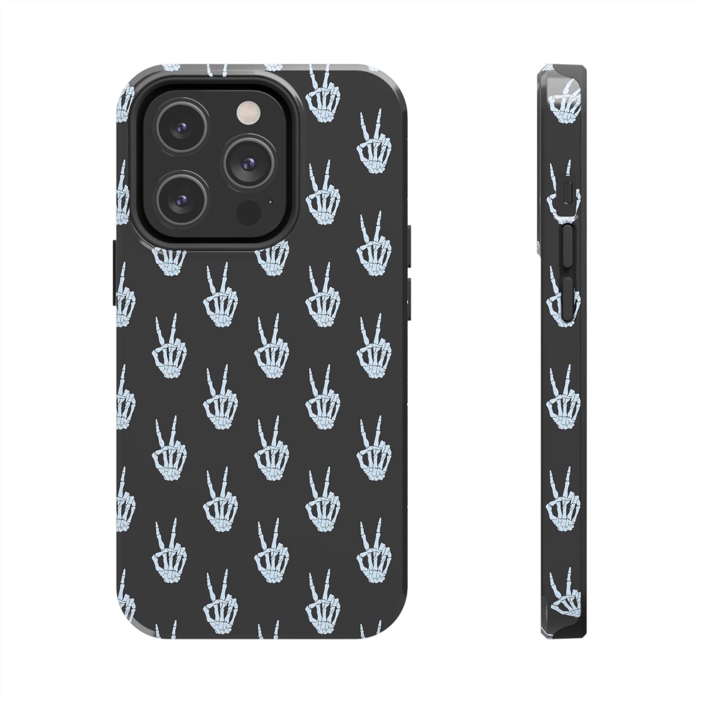 Skeleton Hand Peace Sign Tough Phone Cases