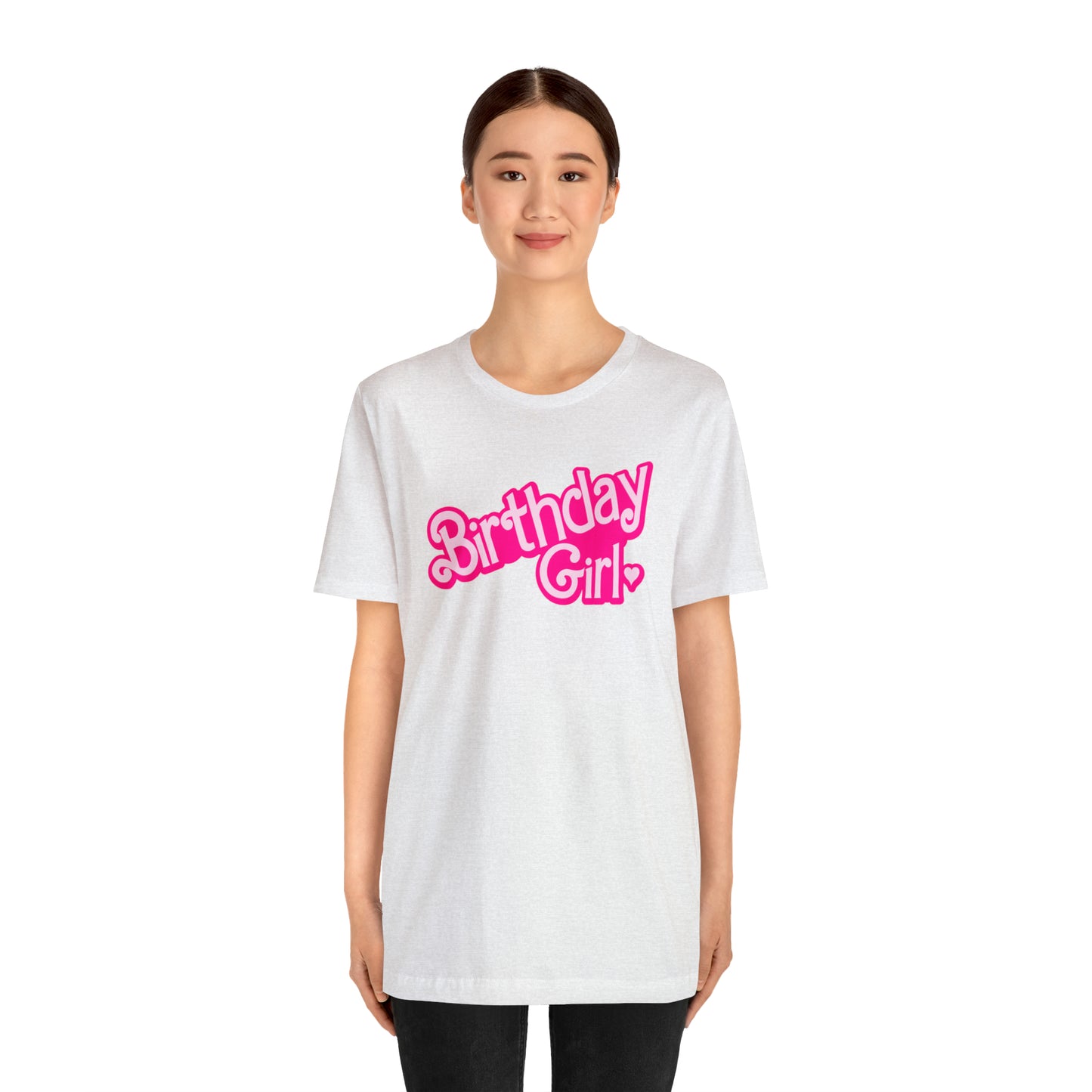 Birthday Girl Hot Pink Barbie Print T-Shirt -