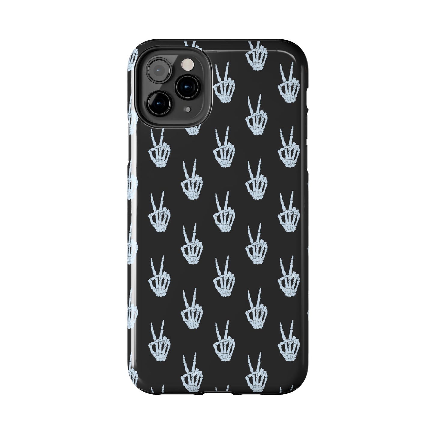 Skeleton Hand Peace Sign Tough Phone Cases