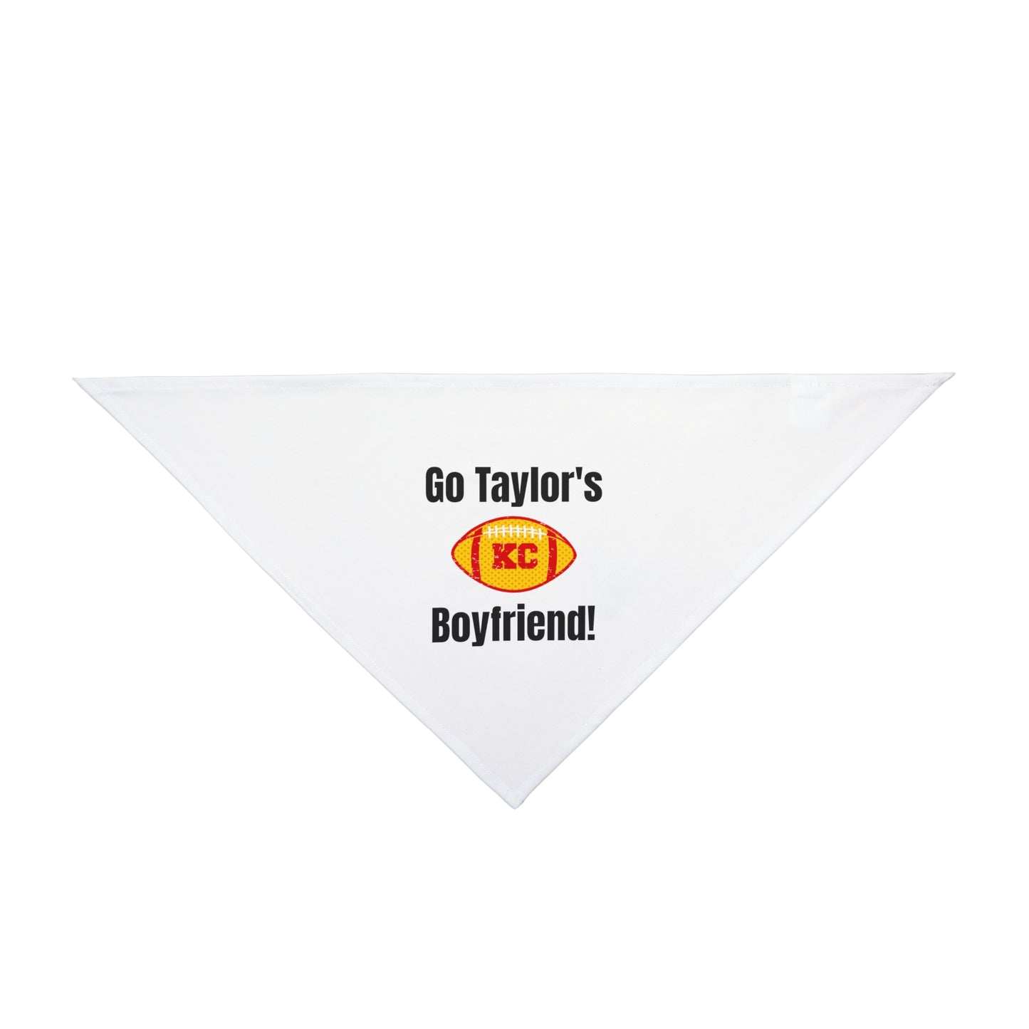 Go Taylor's Boyfriend Regular Tie Pet Bandana - White