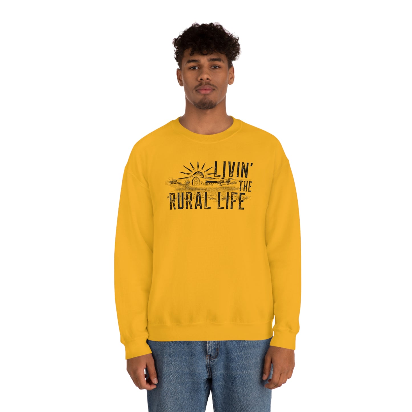 "Livin' the Rural Life" - Unisex Heavy Blend™ Crewneck Sweatshirt