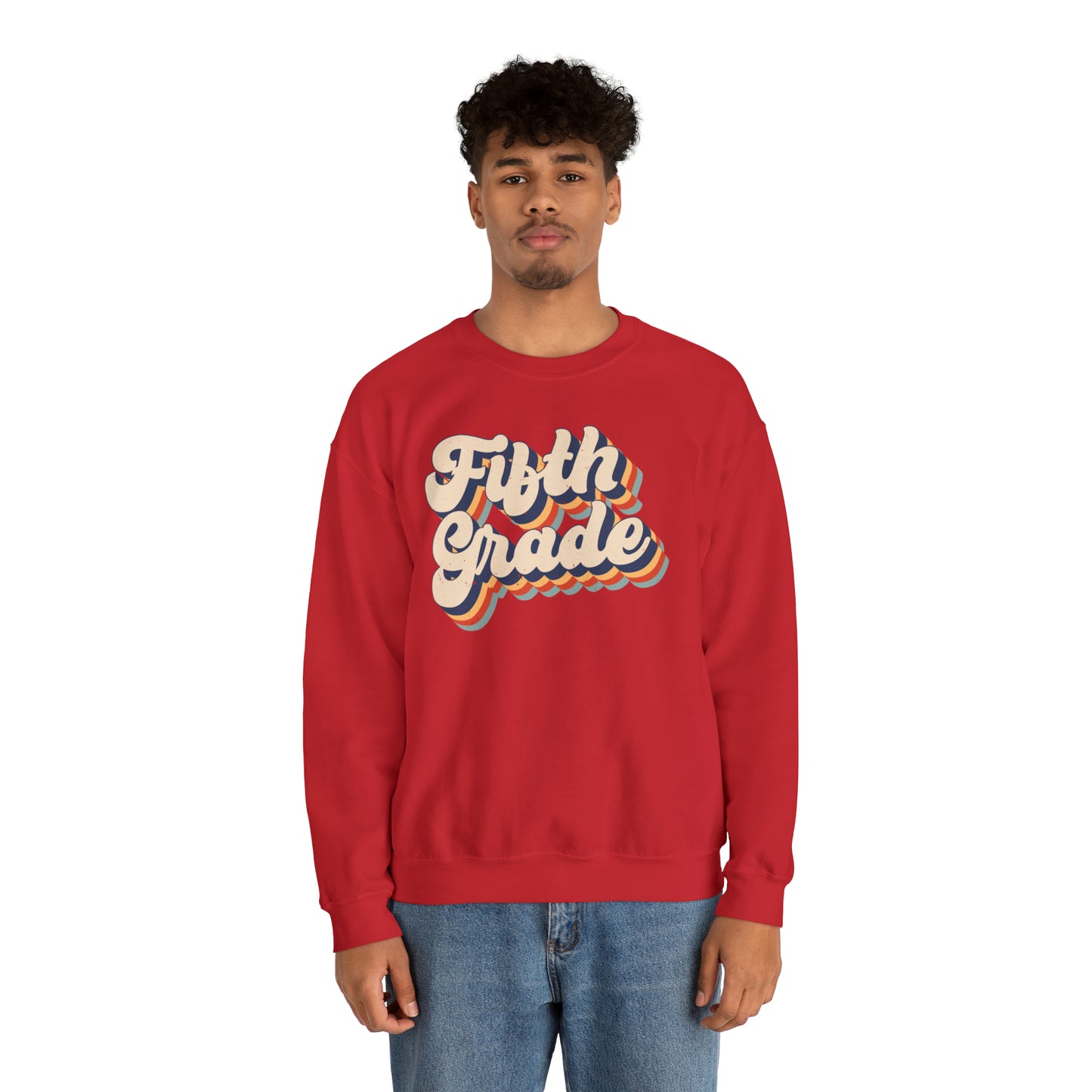 Retro Fifth Grade Unisex Heavy Blend™ Crewneck Sweatshirt