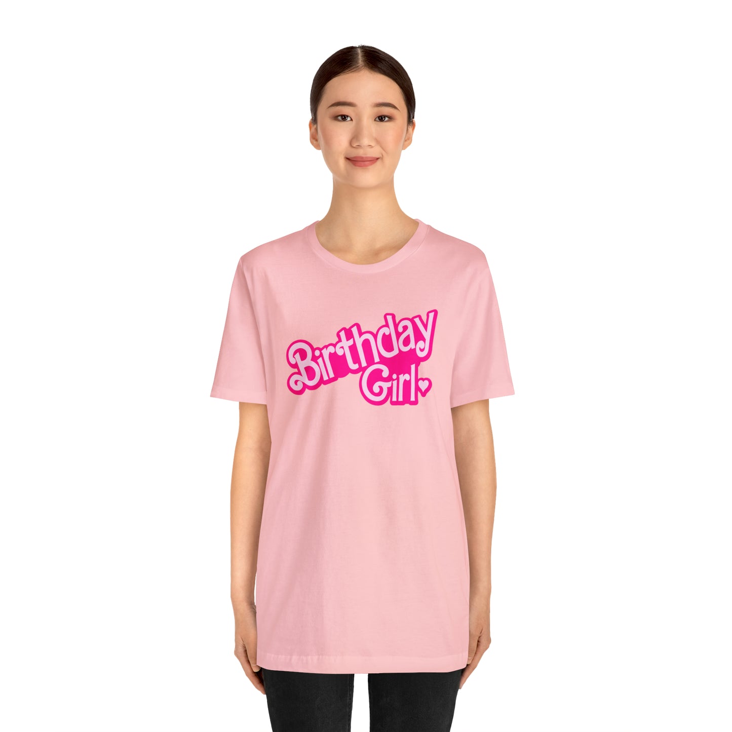 Birthday Girl Hot Pink Barbie Print T-Shirt -