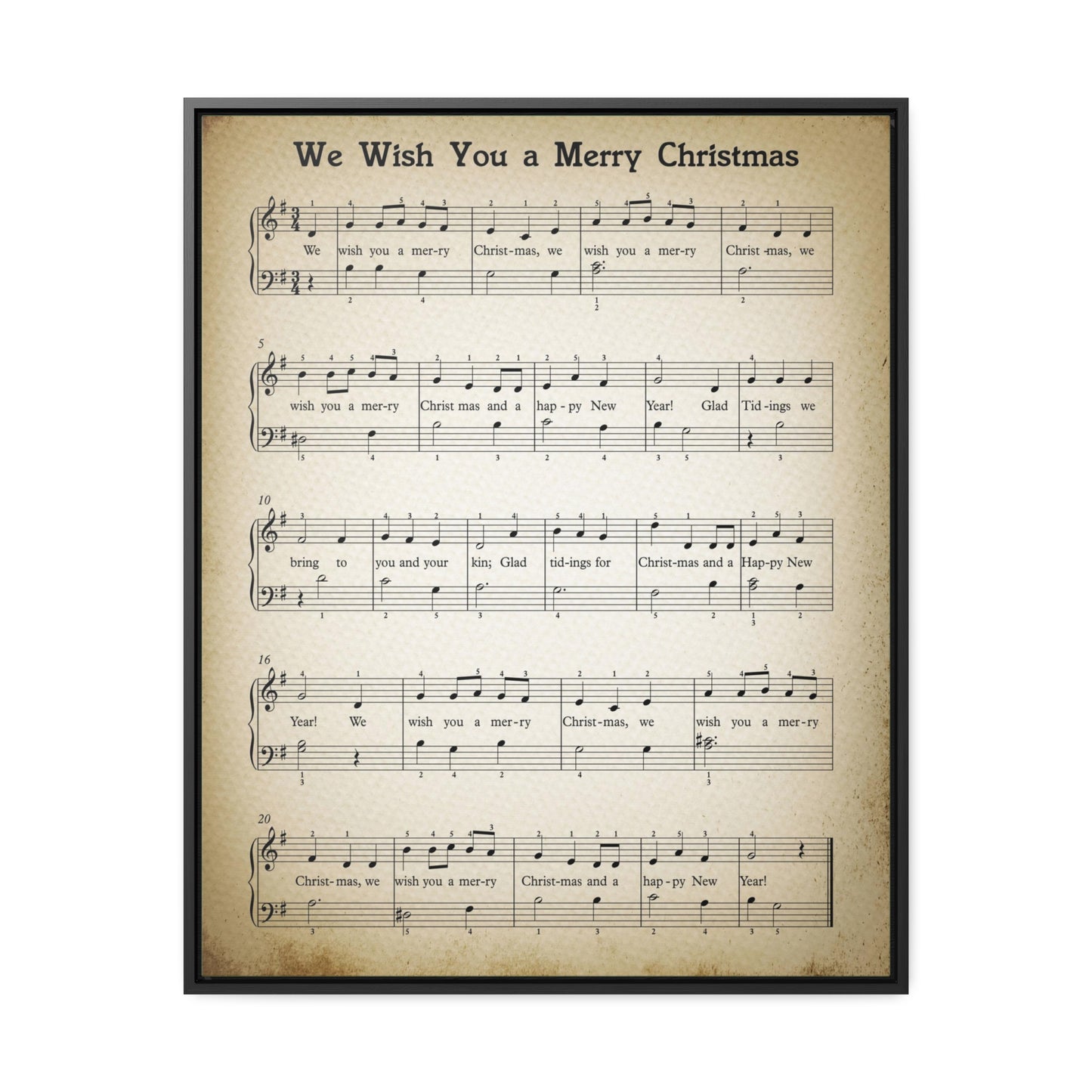 We Wish You a Merry Christmas Gallery Canvas Wraps, Vertical Frame