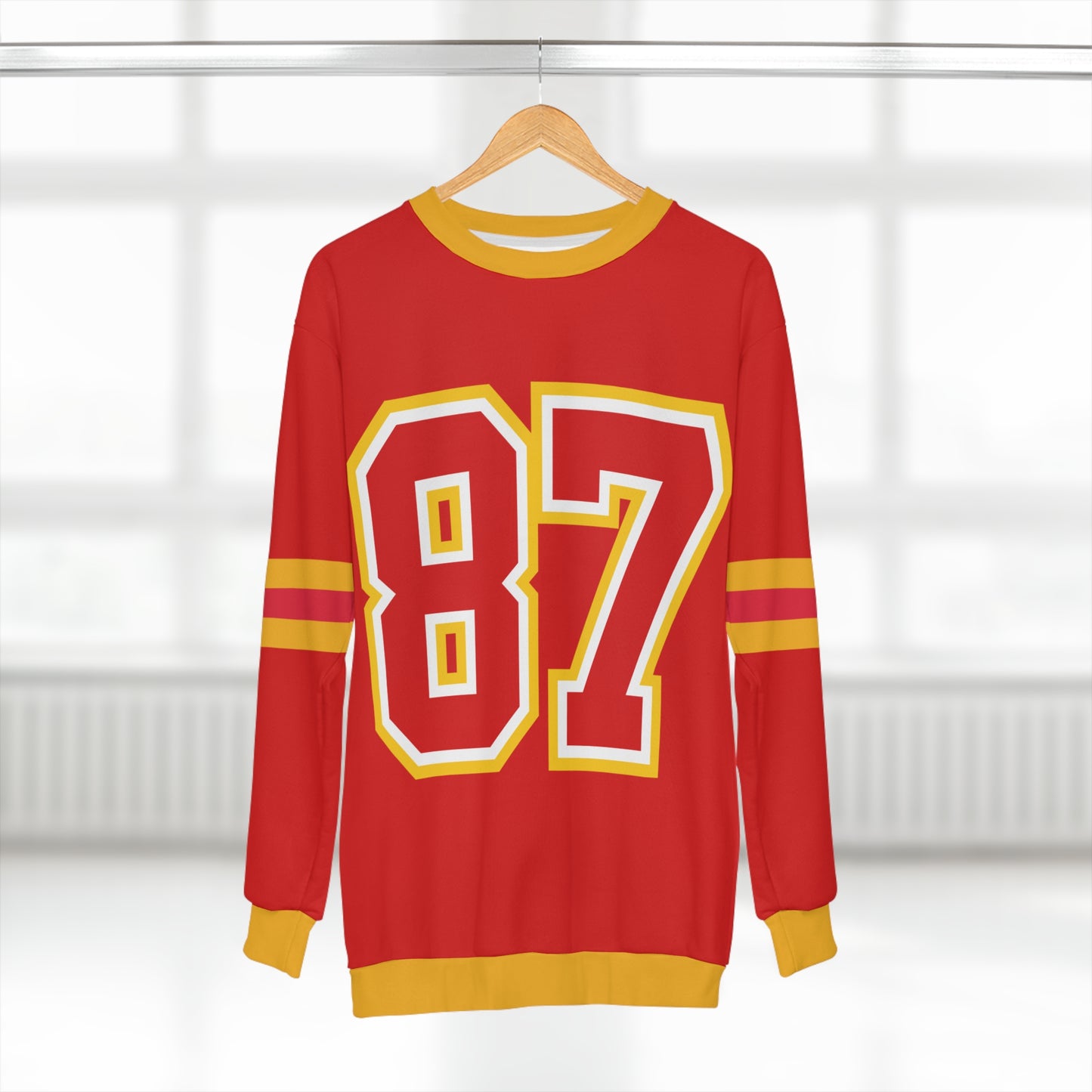 Swift Football Yellow Cuff/ Red Numbers Sweatshirt -Red/Red