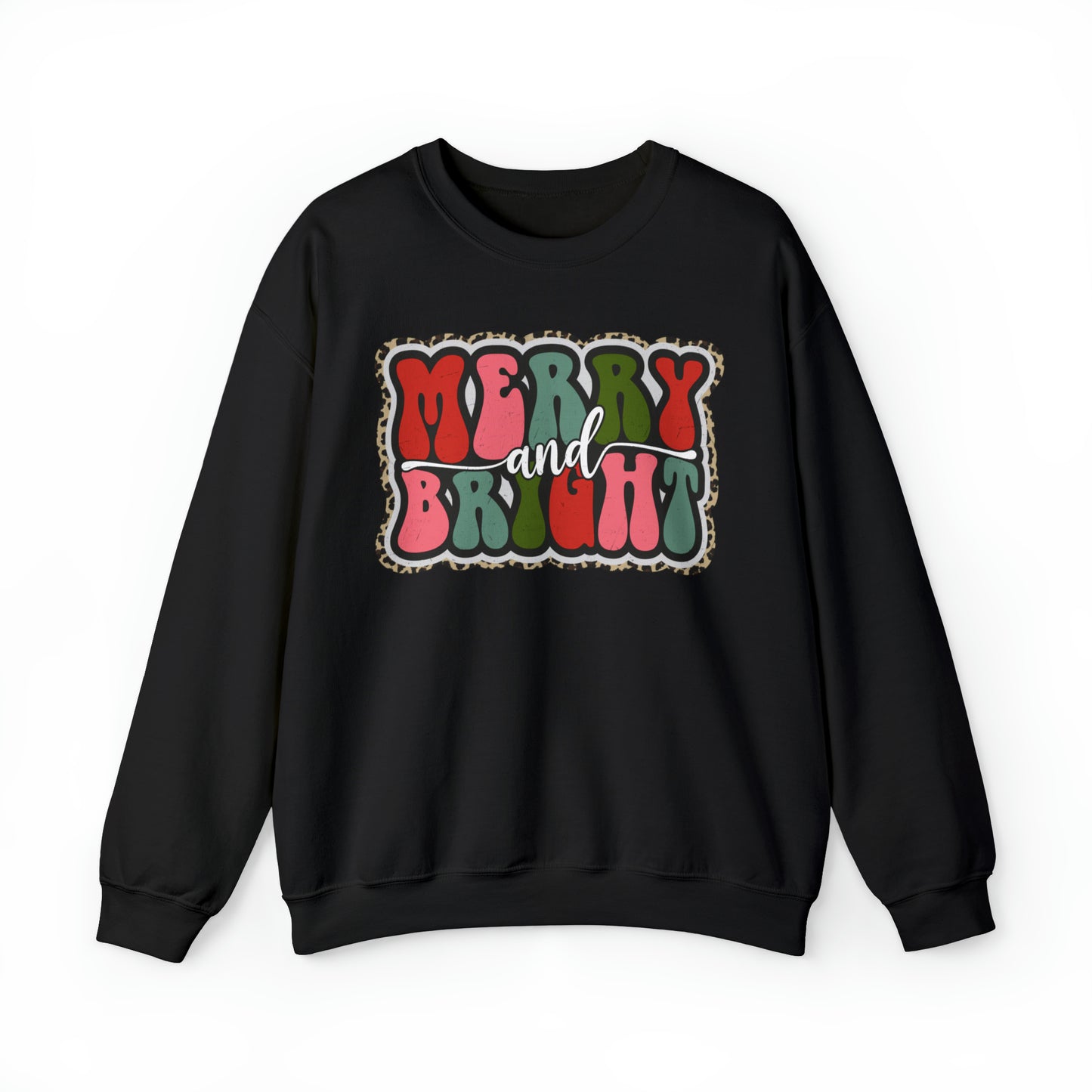 Merry and Bright Christmas Unisex Heavy Blend™ Crewneck Sweatshirt