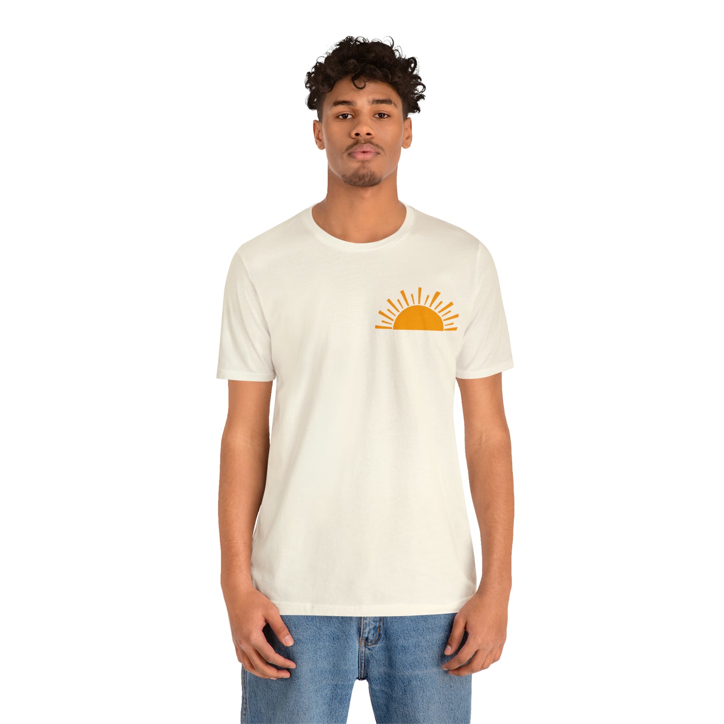 "Sunshine on My Mind"  (Front and Back Design)  Unisex Jersey Short Sleeve Tee