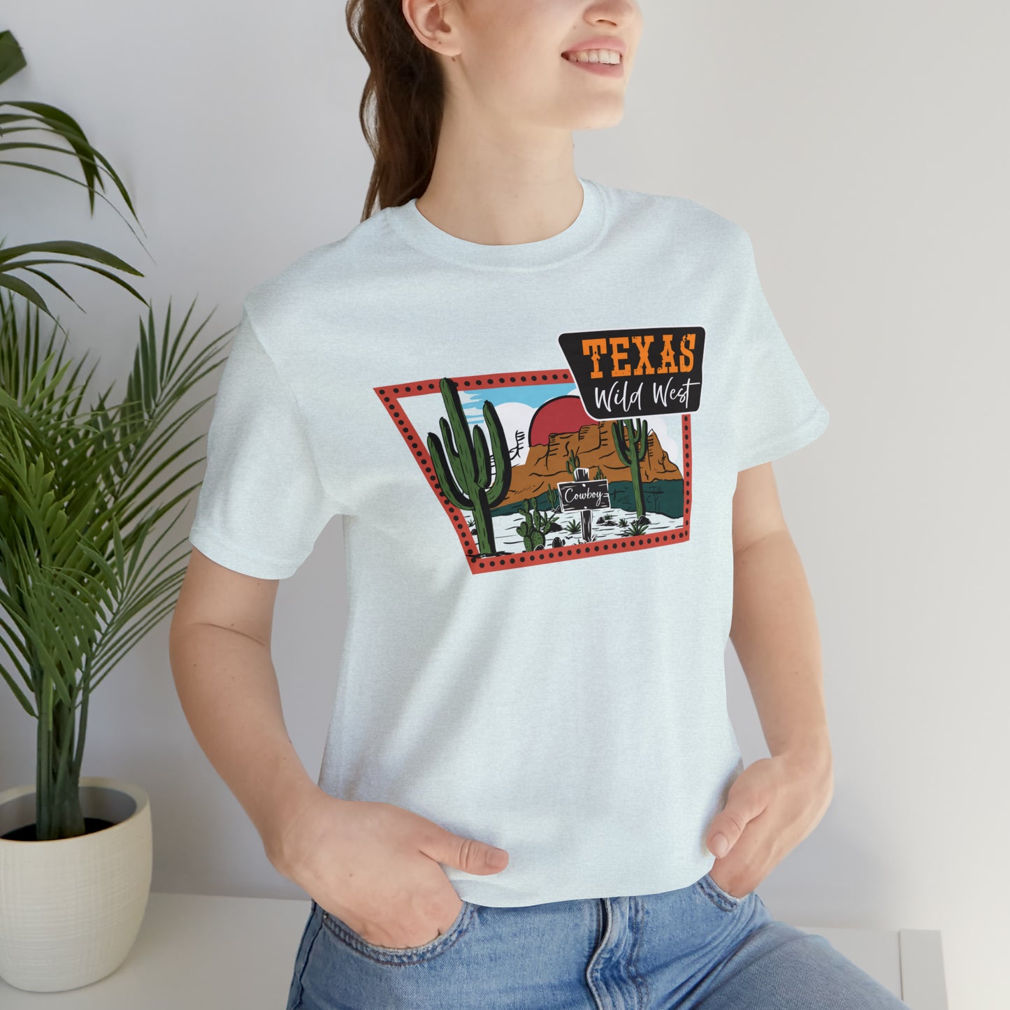 Texas Wild West Unisex Jersey Short Sleeve Tees