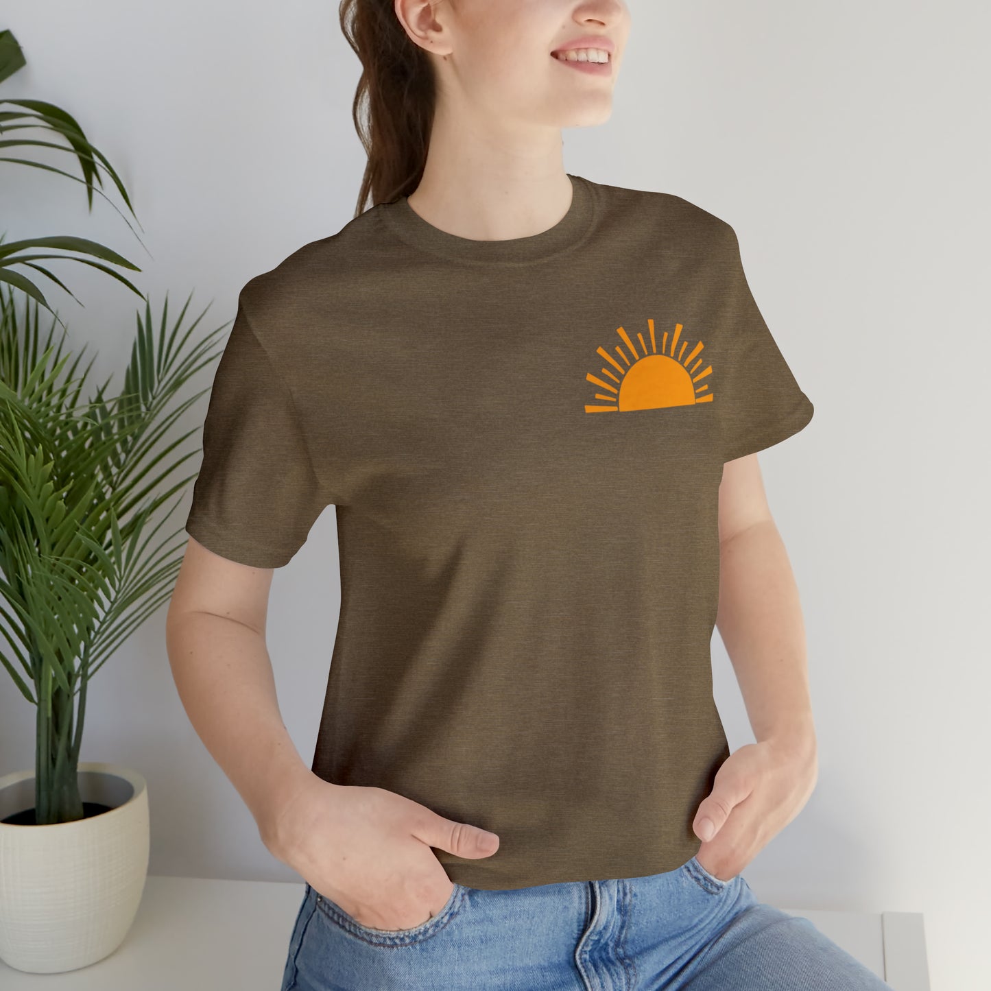"Sunshine on My Mind"  (Front and Back Design)  Unisex Jersey Short Sleeve Tee