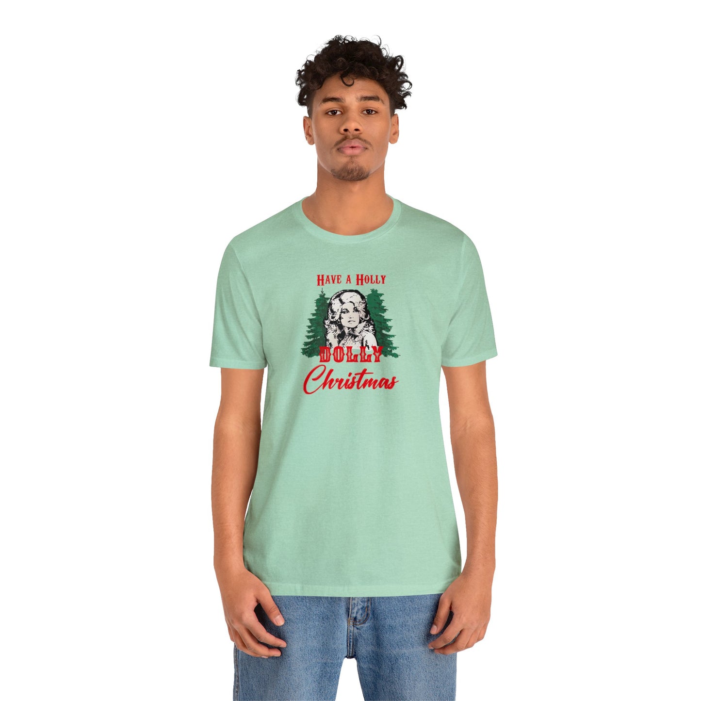 Have a Holly Dolly Christmas Bella Jersey Short Sleeve Tee (Unisex)