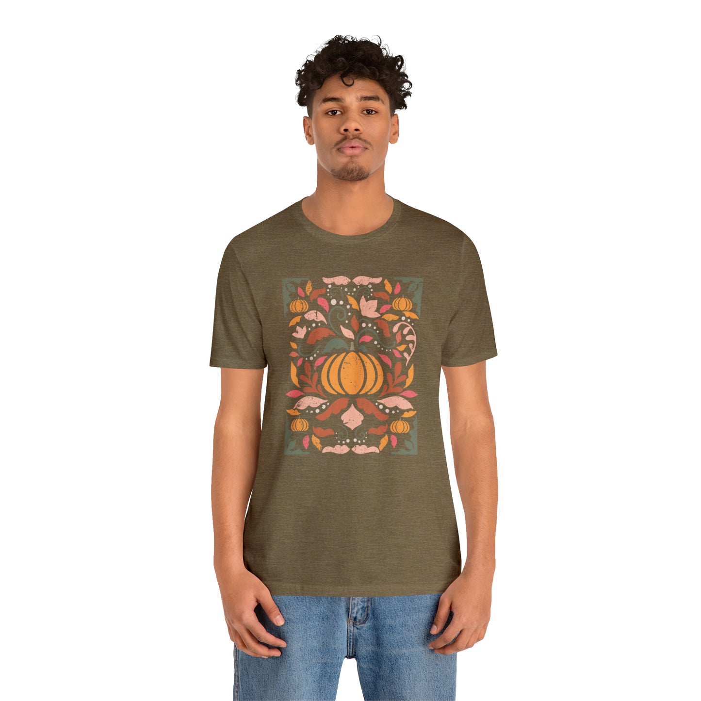 Distressed Boho Fall Floral Mural T-Shirt