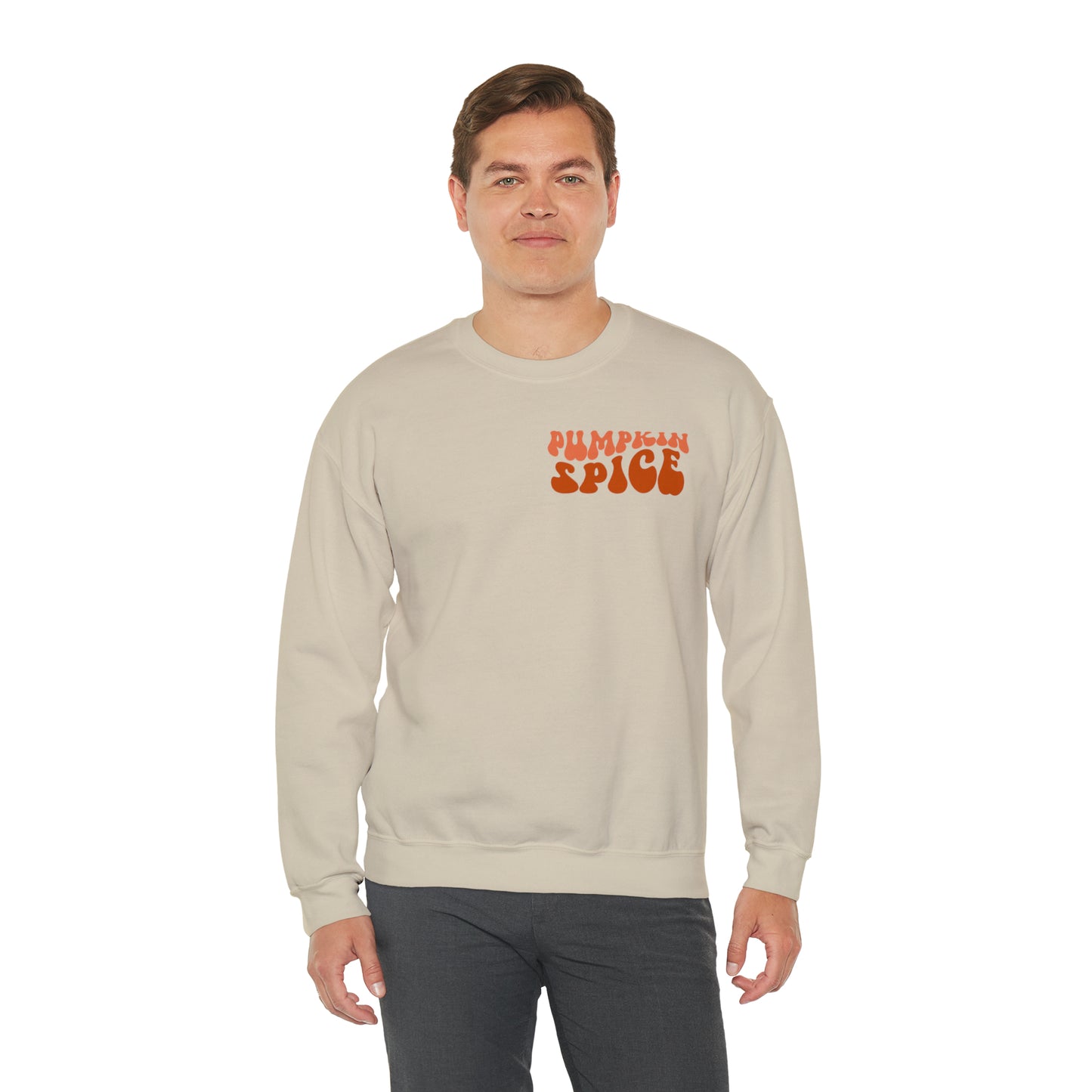 Pumpkin Spice and Chill (Front and Back) Design Heavy Blend™ Crewneck Sweatshirt