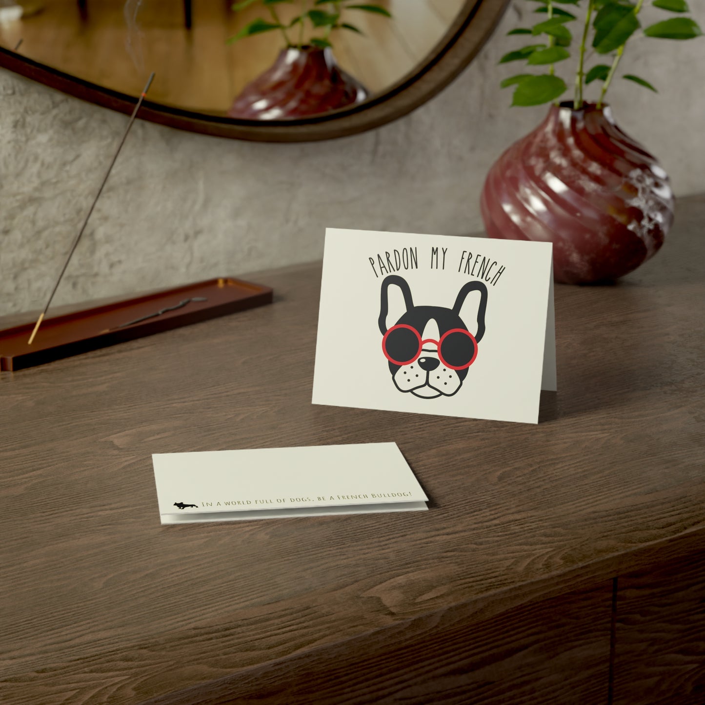 Pardon My Frenchie Dog Greeting Cards (1, 10, 30, and 50pcs)