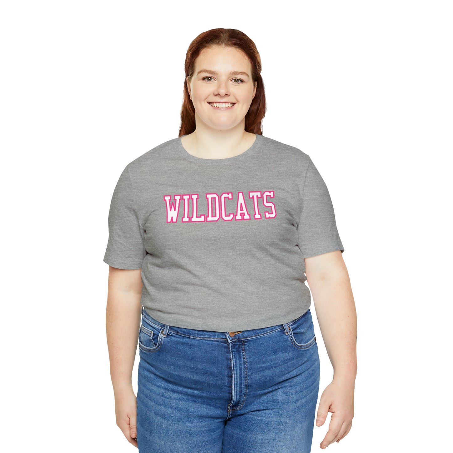 Pink Salem Wildcats Jersey Short Sleeve Tee - Green Print