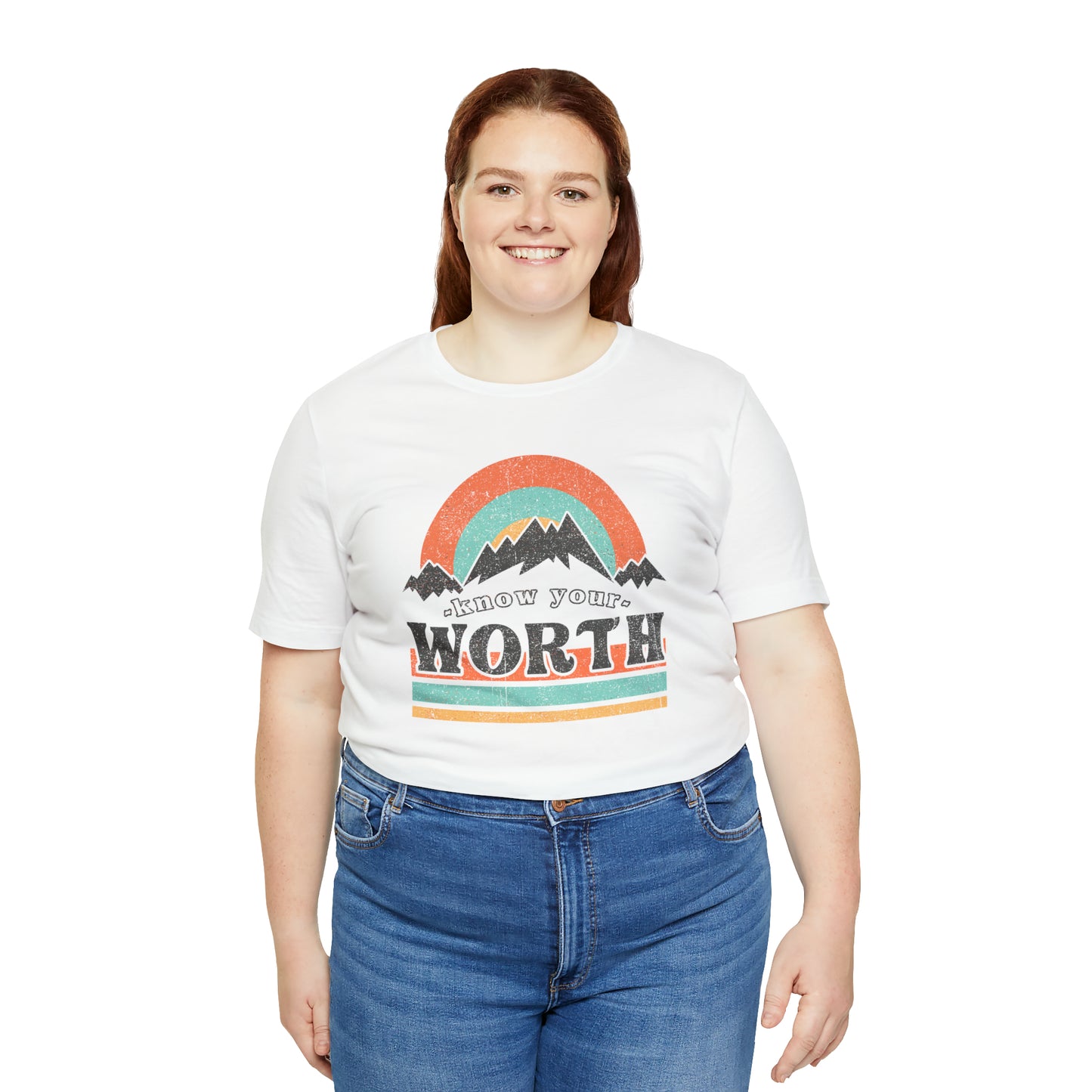 "Know Your Worth" Unisex Jersey Short Sleeve Tee