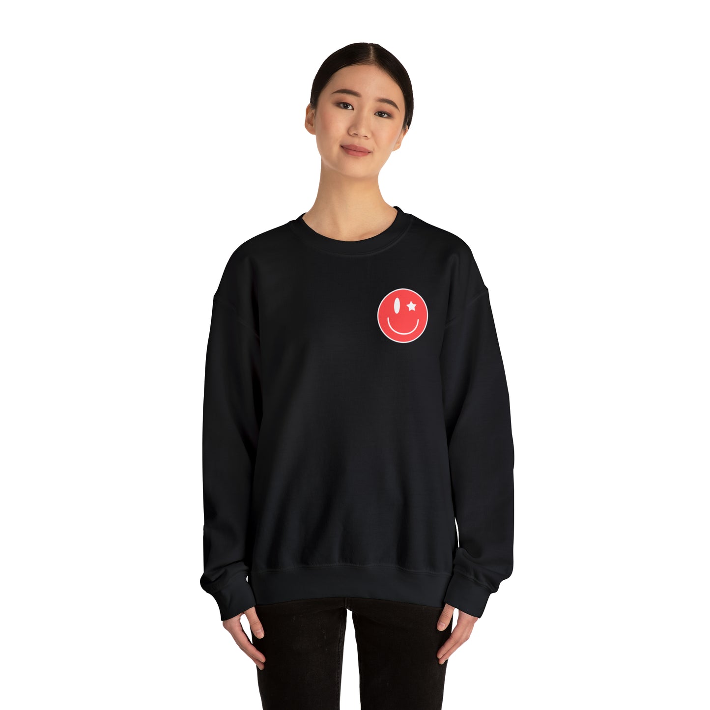 Front and Back Image "Love Vibes" Unisex Heavy Blend™ Crewneck Sweatshirt