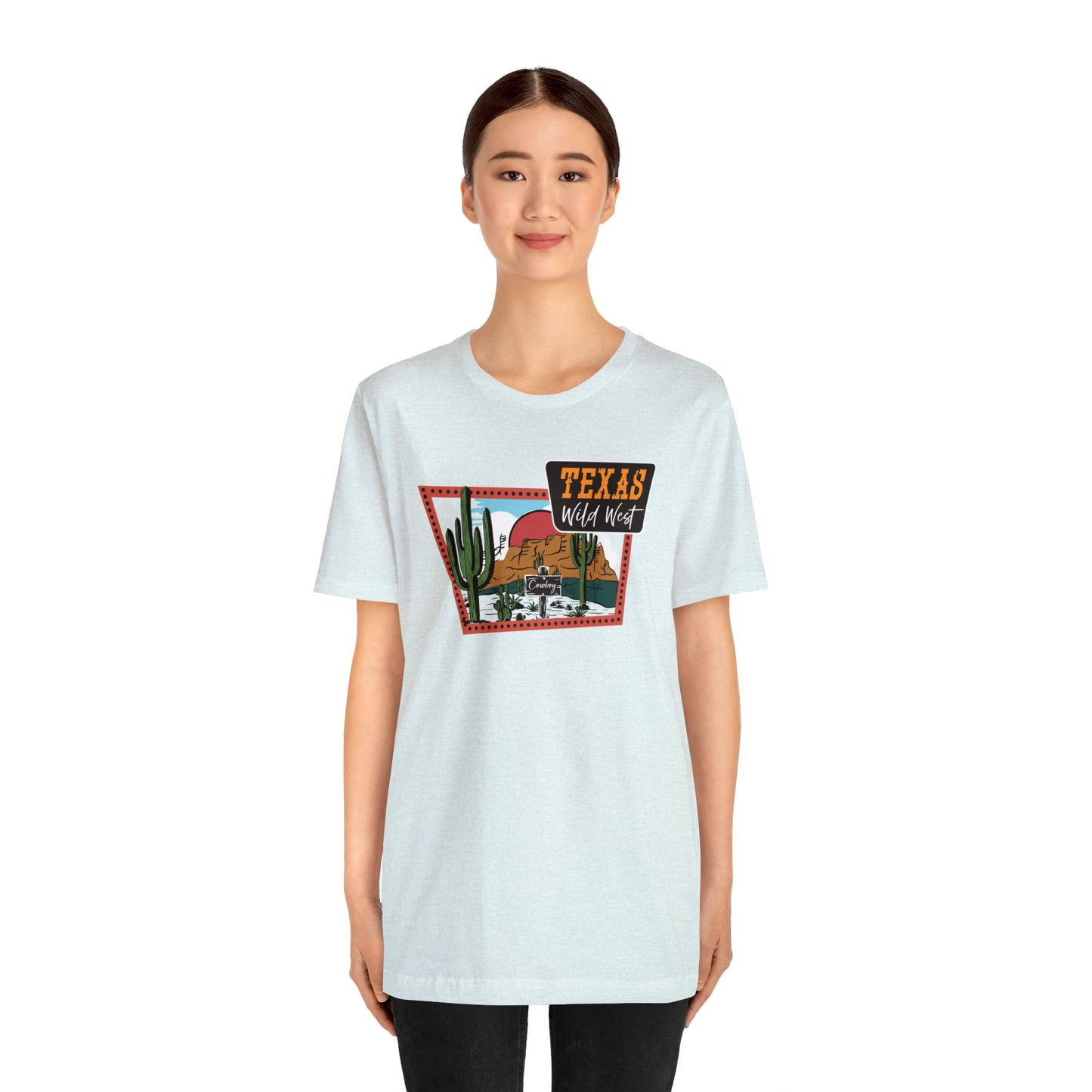 Texas Wild West Unisex Jersey Short Sleeve Tees