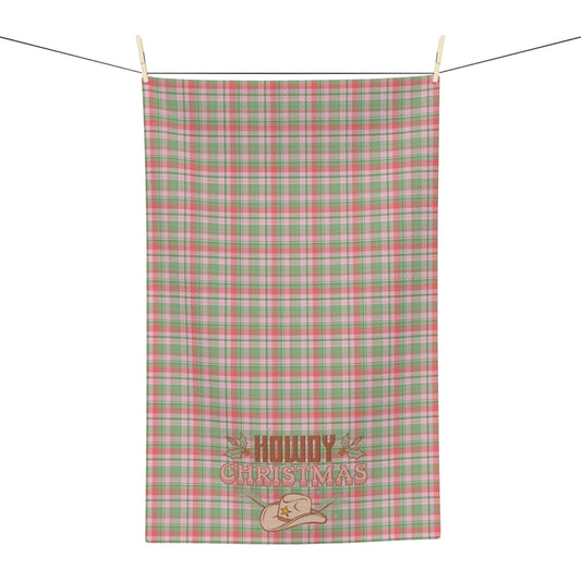 Howdy Christmas Cowboy Hat Christmas/ Holiday Soft Tea Towel