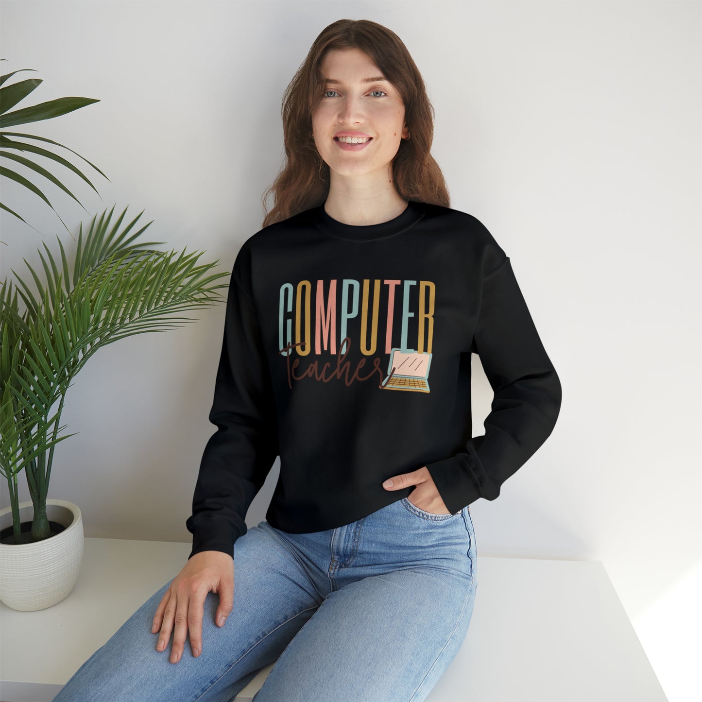 Computer Teacher Heavyweight Crewneck Sweatshirt