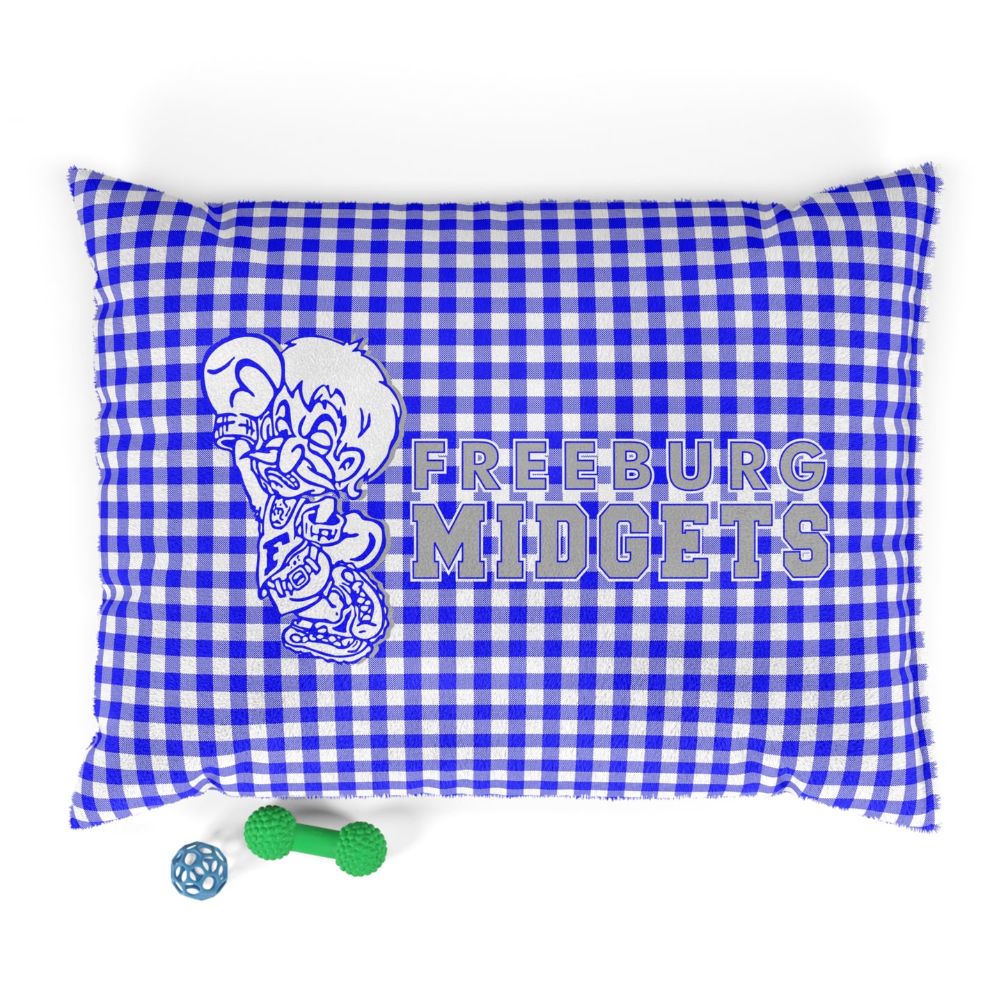 Blue Plaid Freeburg Midgets Pet Bed