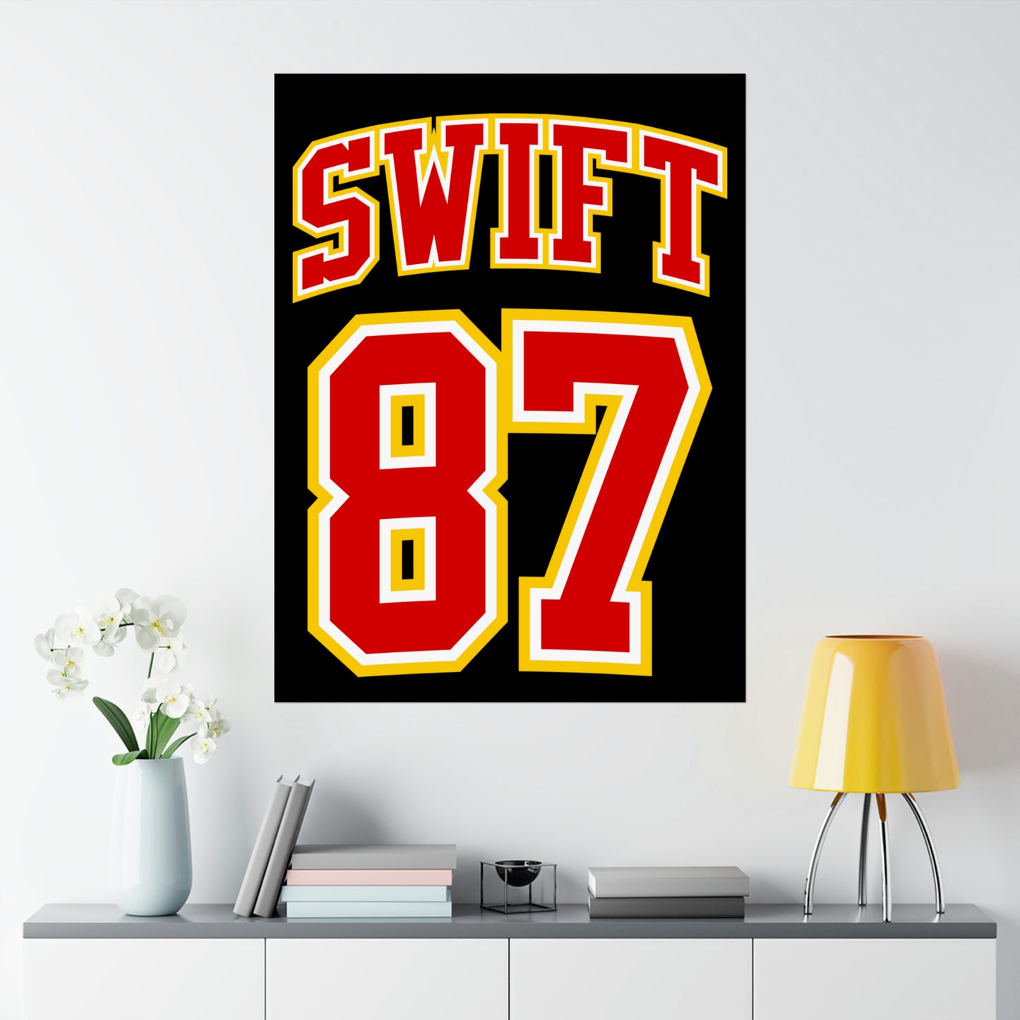 Swift Kelce 87 Matte Varsity Vertical Sign/ Posters 20 in. x 24 in.