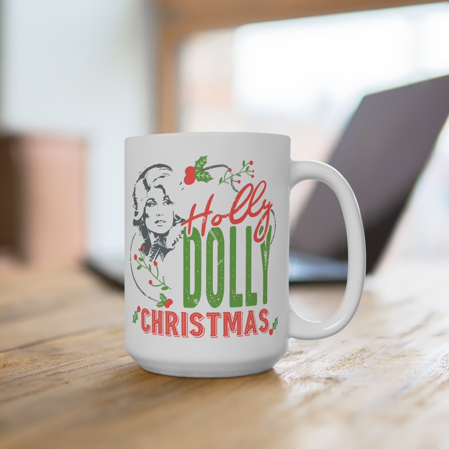 Holly Dolly Christmas Mug 15oz