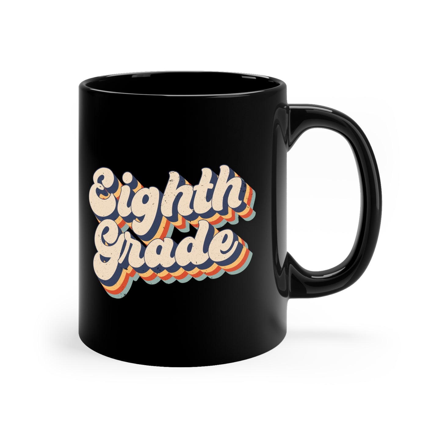 Retro Eighth Grade Crew 11oz Black Mug