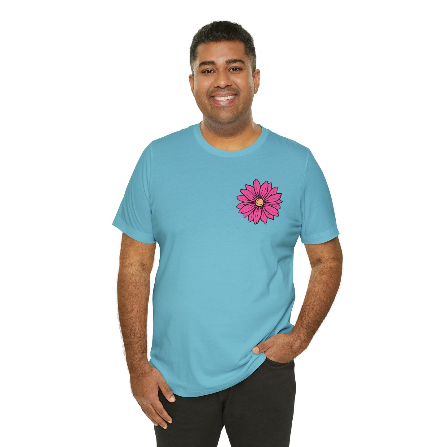 TWO SIDED Positive Energy T-Shirt (Flower on Front - Positive Energy on Back) Christian T-Shirt