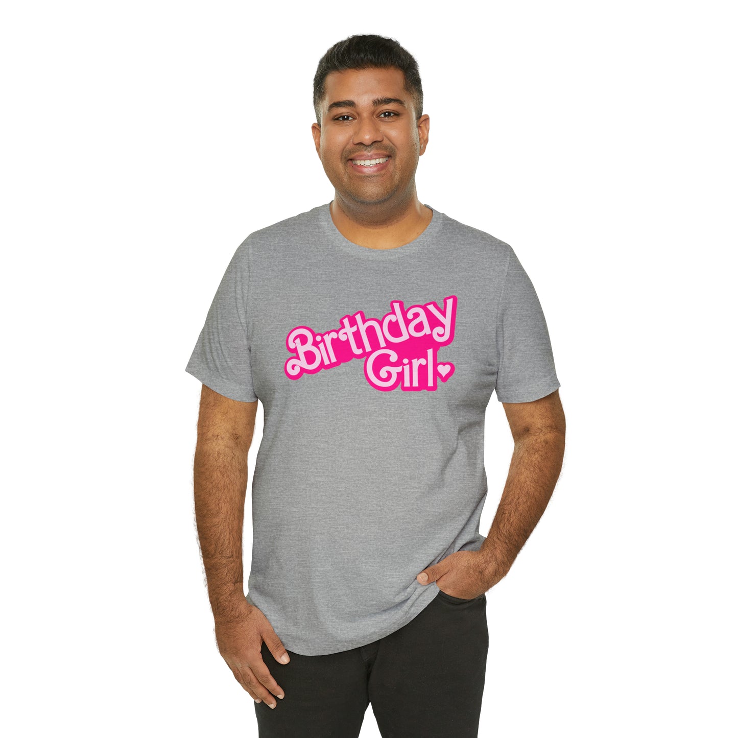 Birthday Girl Hot Pink Barbie Print T-Shirt -