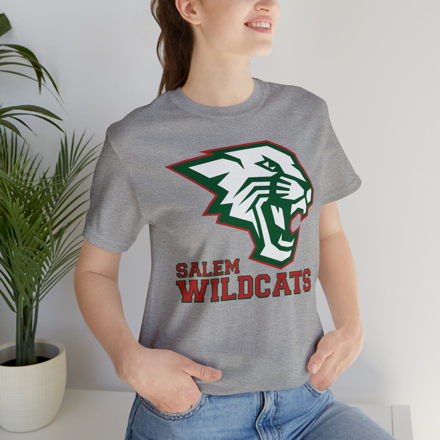 Salem Wildcats Jersey Short Sleeve Tee - Red Print