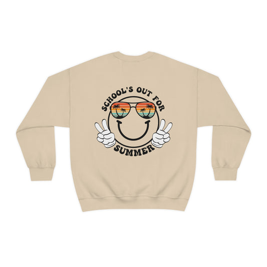 "Schools Out for Summer" Front & Back Design - Unisex Heavy Blend™ Crewneck Sweatshirt