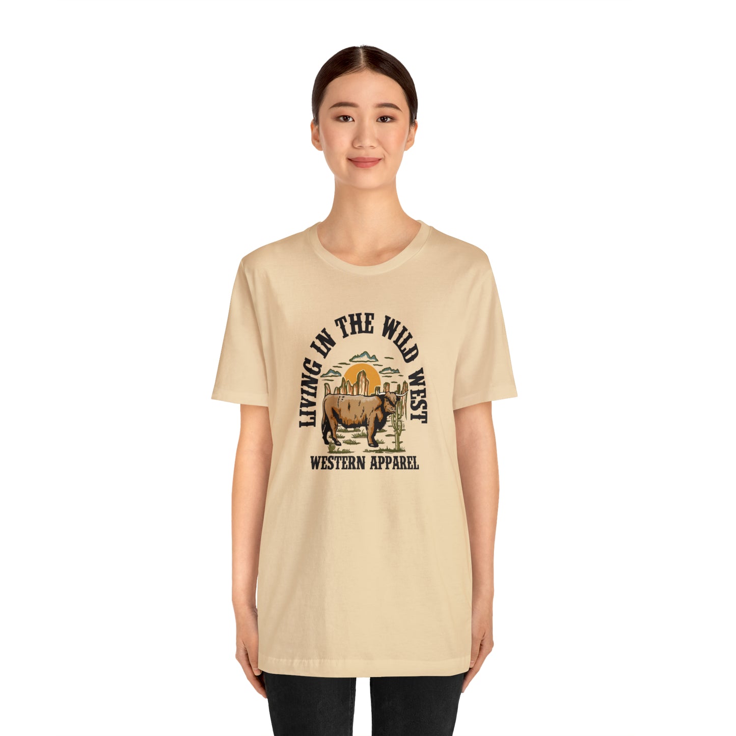 "Living in in the Wildwest" Unisex Jersey Short Sleeve Tee