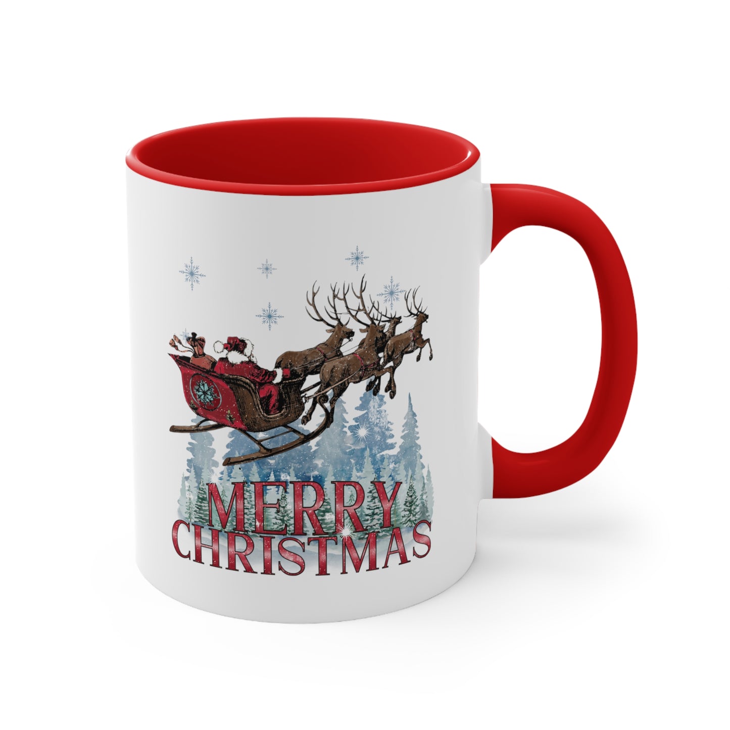 Merry Christmas Mug Accent Coffee Mug, 11oz