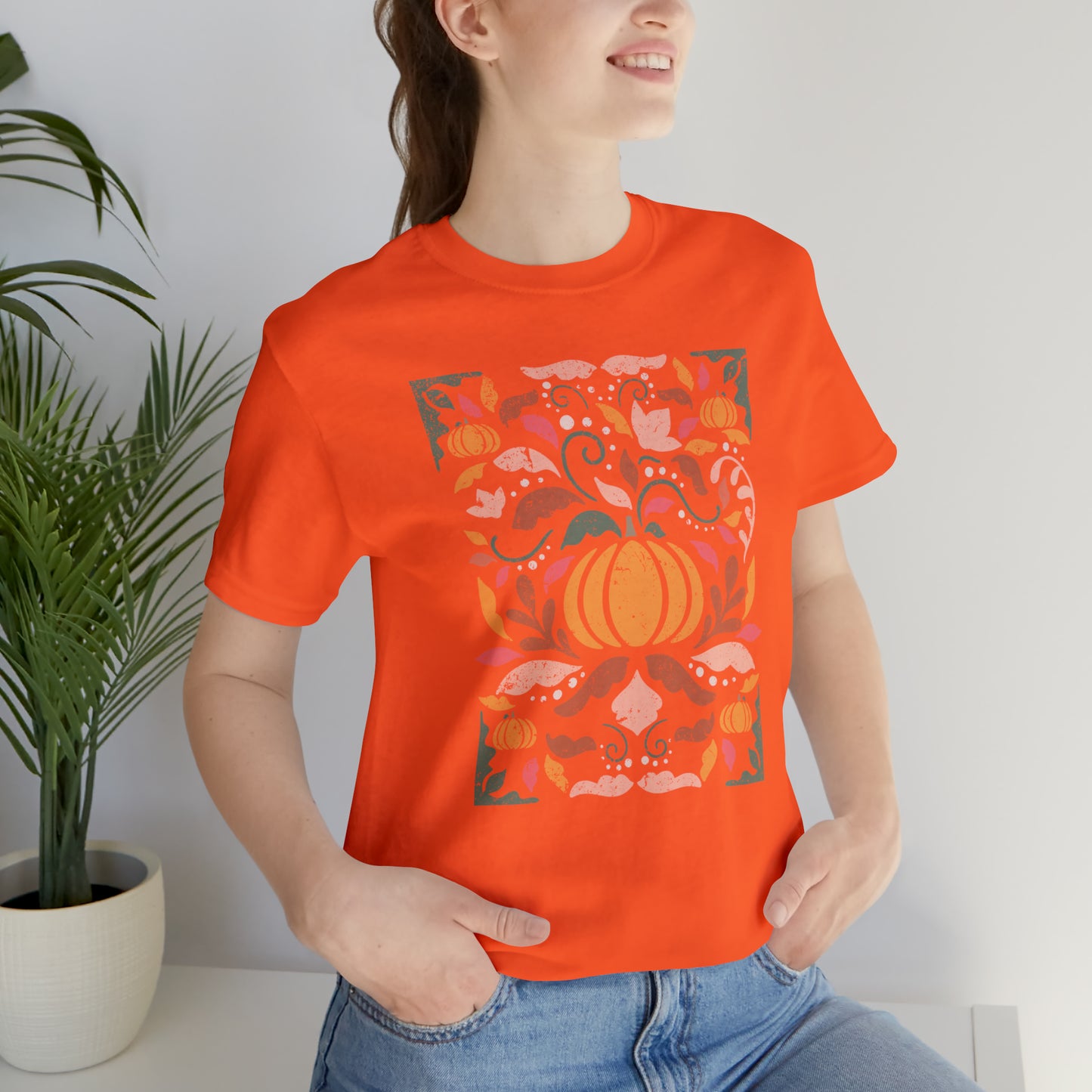 Distressed Boho Fall Floral Mural T-Shirt