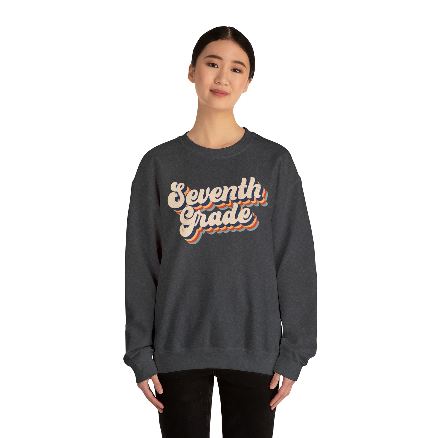 Retro Seventh Grade Unisex Heavy Blend™ Crewneck Sweatshirt