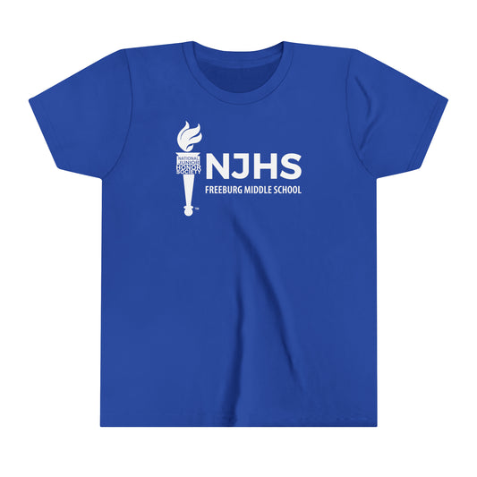 YOUTH - NJHS National Junior Honor Society White Print Youth Short Sleeve Tee